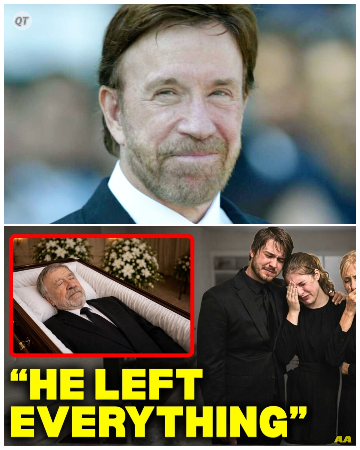 “From Hero to Heartbreak: Chuck Norris Leaves Behind a Fortune That Shatters His Family’s Peace! -ZZ”  In a dramatic turn of events, the passing of Chuck Norris has unveiled a fortune that has left his family in tears and turmoil! The beloved star of “Walker, Texas Ranger” built an empire, but the emotional toll of his wealth is proving to be more than they bargained for. As they grapple with grief and the weight of his legacy, shocking secrets about his fortune begin to surface. What lies beneath the surface of this iconic figure’s wealth? Prepare for a gripping saga of betrayal, love, and the price of fame!