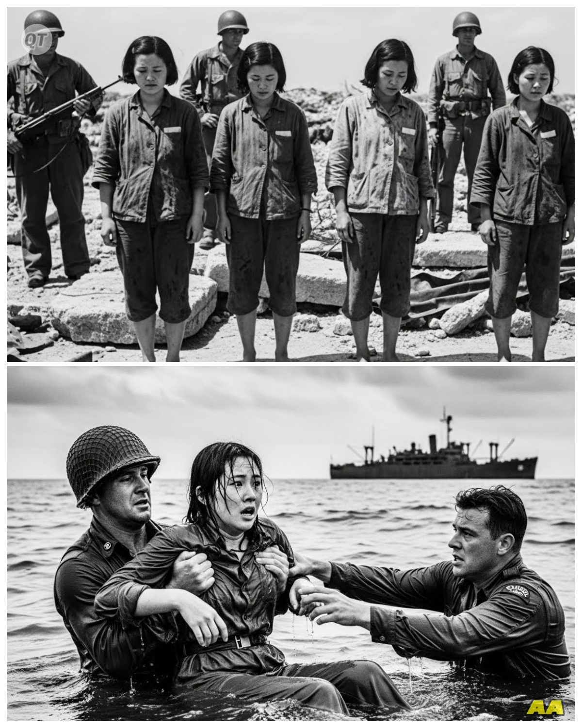 “I Can’t Breathe!” – Japanese Woman POW Stunned as U.S. Soldiers Leapt into the Atlantic to Save Her-ZZ