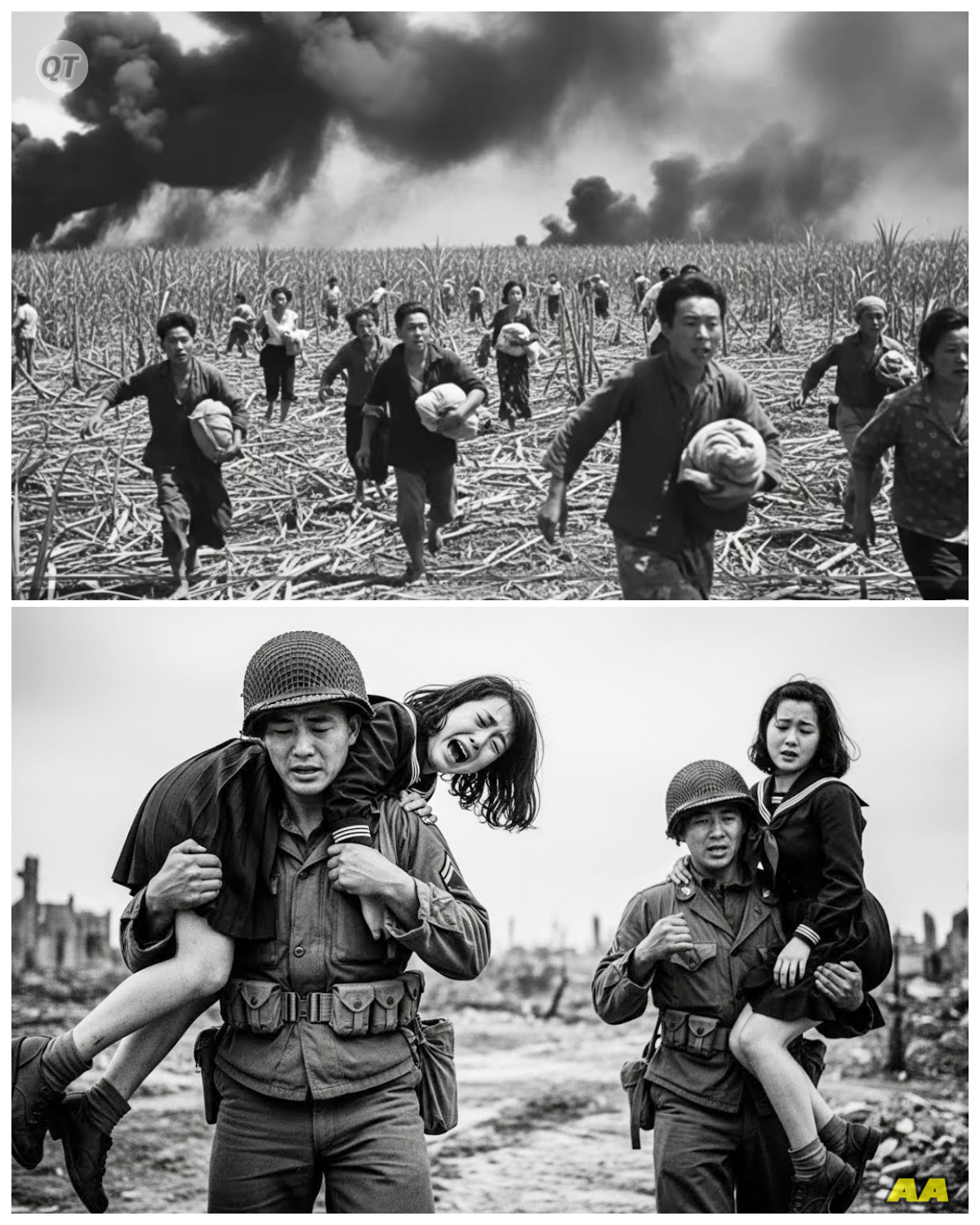 “DON’T TAKE MY SISTER!” — Japanese POW Girl Screamed Until Her Voice Broke , Americans Carried Both-ZZ