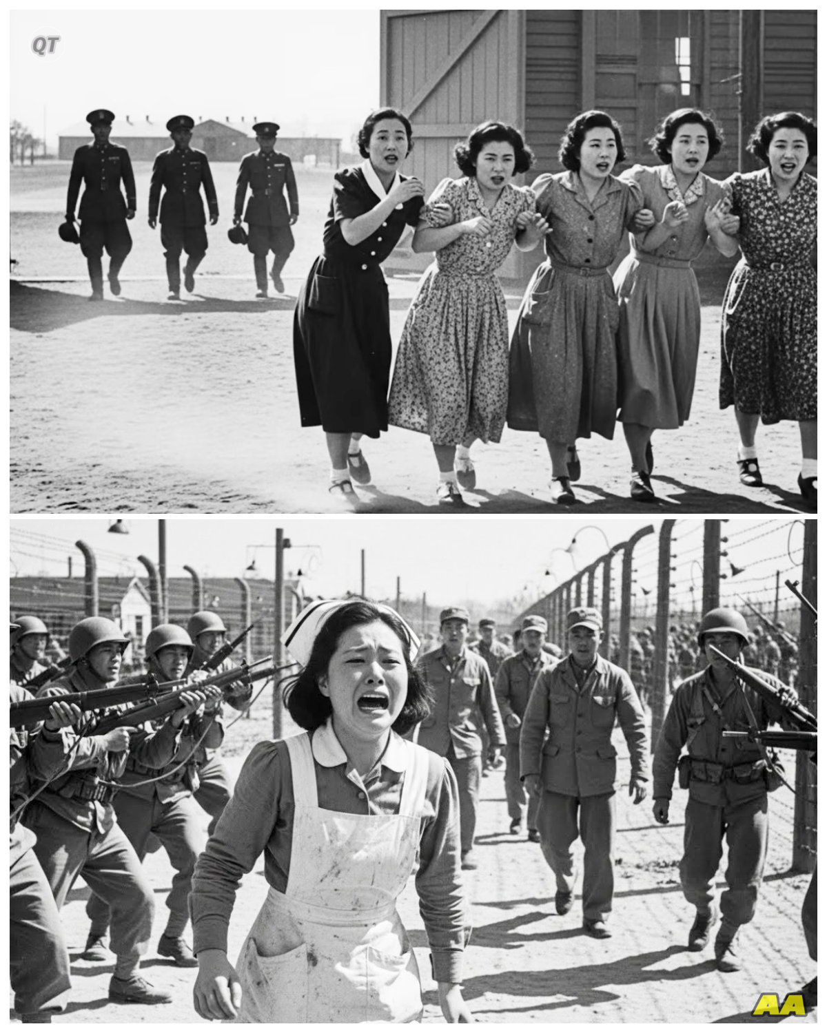 Japanese Women POWs Screamed as Their Commanders Approached — U.S. Soldiers Blocked the Path-ZZ
