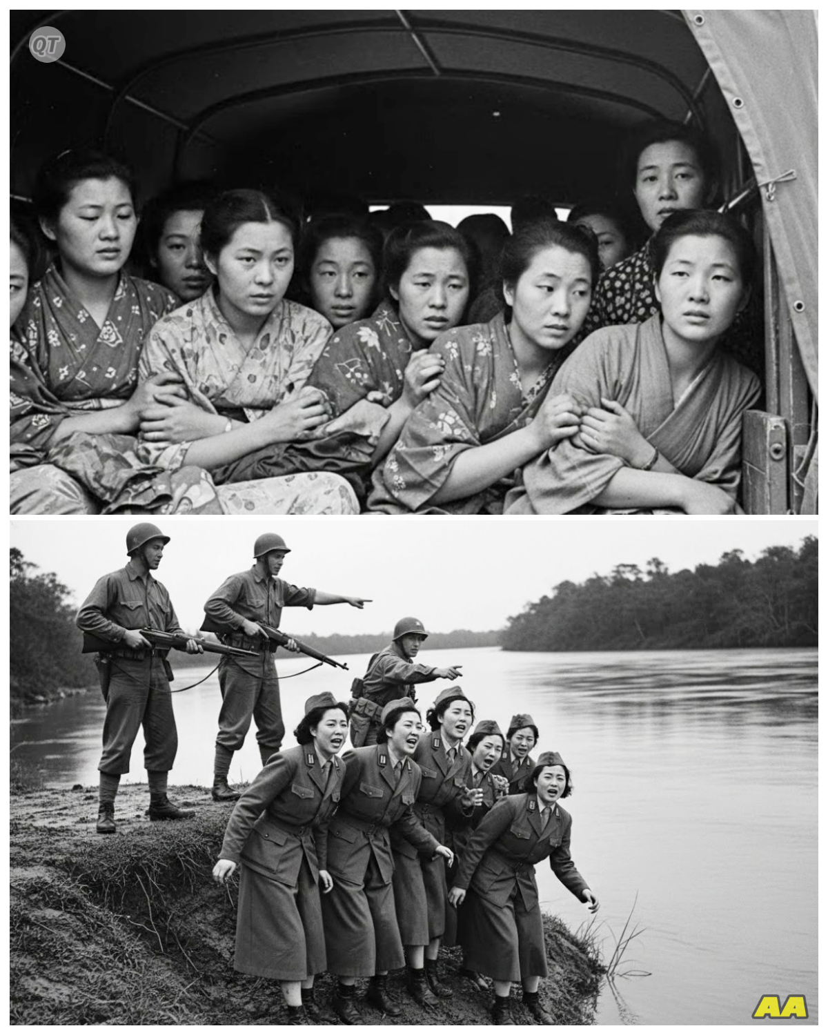 “PLEASE DON’T PUSH US IN!” — Japanese POW Women Screamed at the Riverbank-ZZ