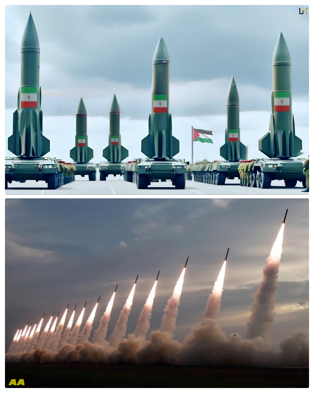 2 hours ago! Iranian forces fired 100,000 tons of missiles at the Israeli capital.
