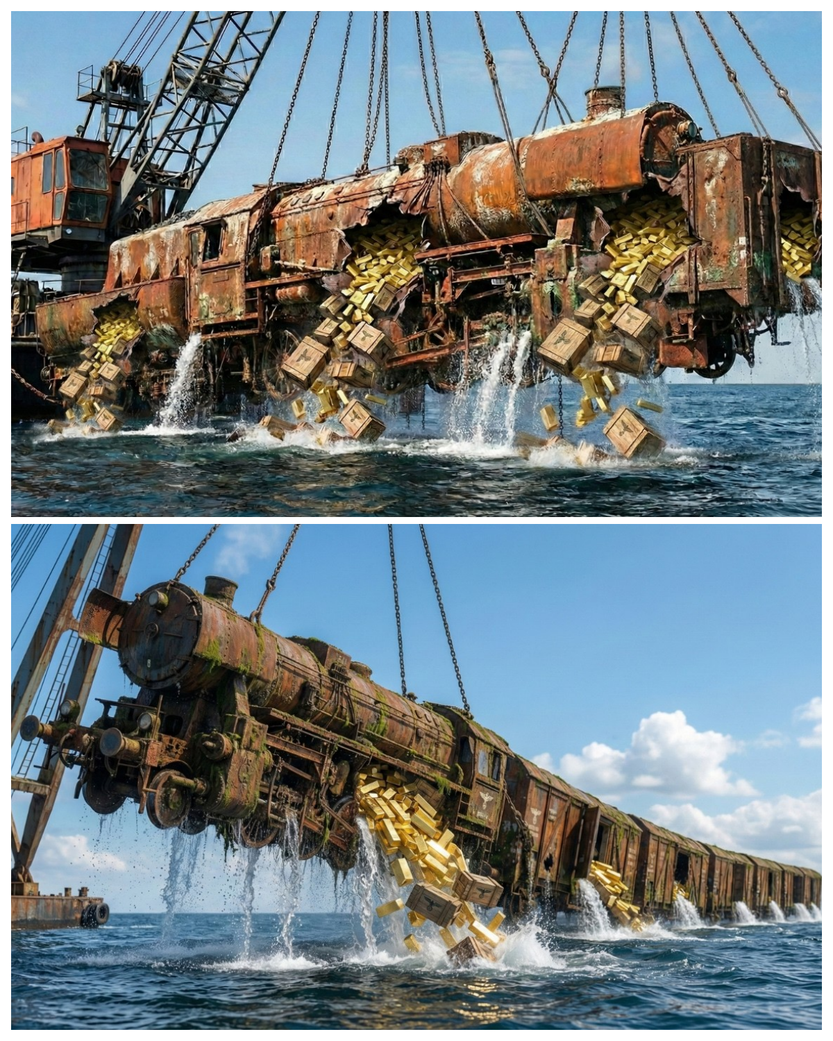 Crazy Restoration: 300 Tons of Nazi Gold Train Abandoned 80 Years Underwater – FULL ASMR Rebuild!