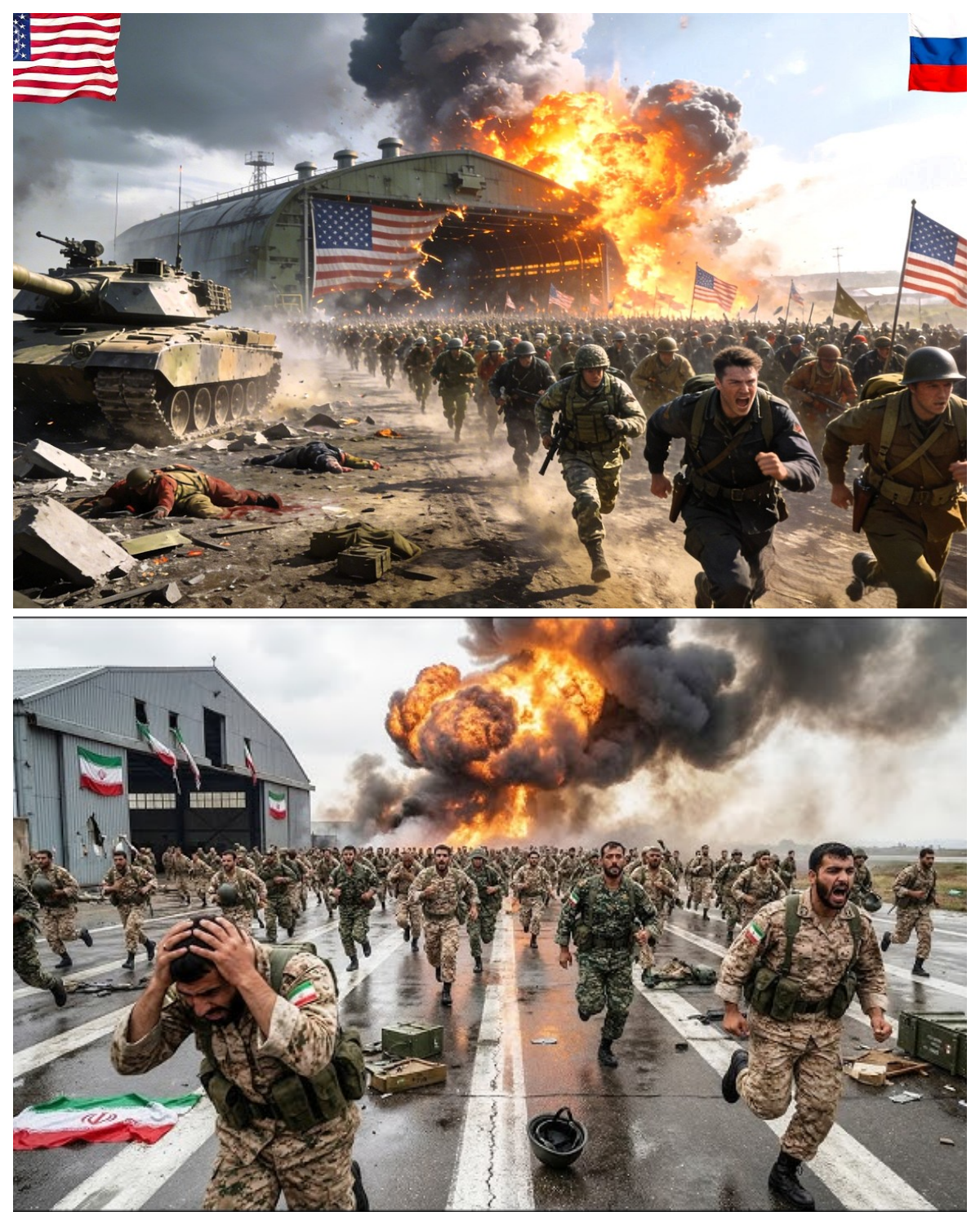 Just 1 minute ago! 100,000 US troops surrendered and fled, look what happened!