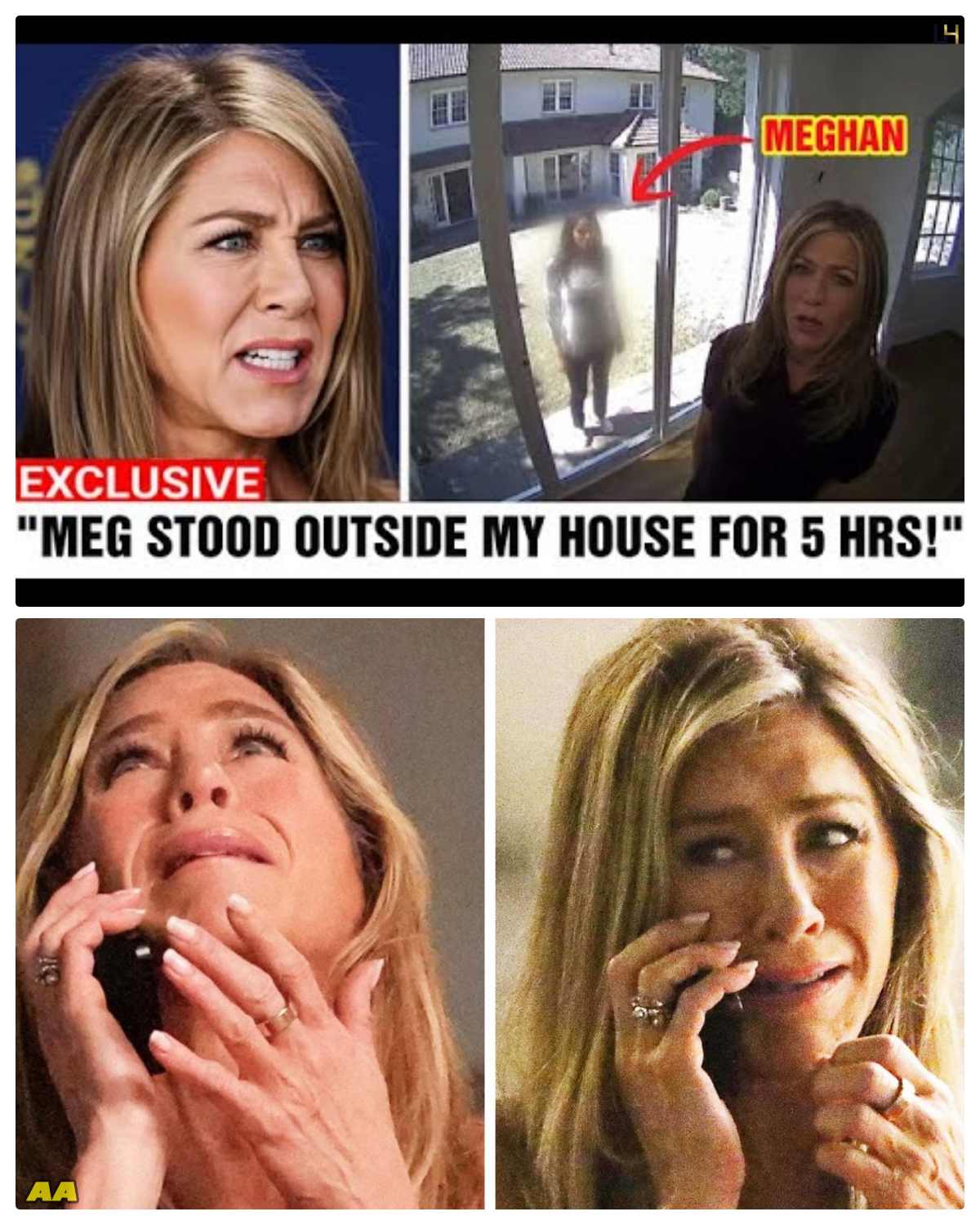“She’s A Creep!” Jennifer Aniston Claims Meghan Stalked Her Mansion For 6 Years—Urges Police Action