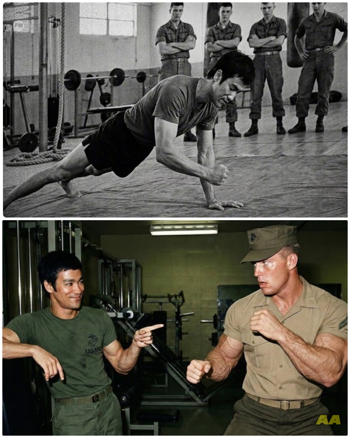 Bruce Lee joked to a Marine, “Punch me” — unaware he was a boxing champion; 4 seconds later