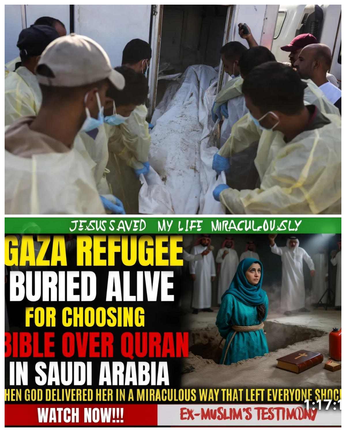 Gaza Refugee was BURIED ALIVE For Choosing Bible Over Quran Then JESUS INTERVENED  What could happen when a desperate refugee in Gaza Strip makes a decision that challenges the expectations of everyone around them? According to a dramatic testimony spreading online, a man who began reading the Bible instead of following the teachings he grew up with claims he faced severe rejection from people close to him. In the story, he describes being abandoned and left helpless during a terrifying moment—until he says he experienced an unexpected encounter with Jesus Christ that he believes saved his life and changed his future forever.  But what exactly happened during those dark hours that made him later speak publicly about his experience? Was it a moment of survival, a powerful personal vision, or something he believes cannot be explained by ordinary circumstances? As the testimony spreads across social media and faith communities, thousands are asking the same electrifying question: what truly happened that night in Gaza that turned despair into a story of hope?  Discover the mysterious details behind this viral testimony and the moment that the survivor says transformed his life. Read the full story through the article link in the comments.