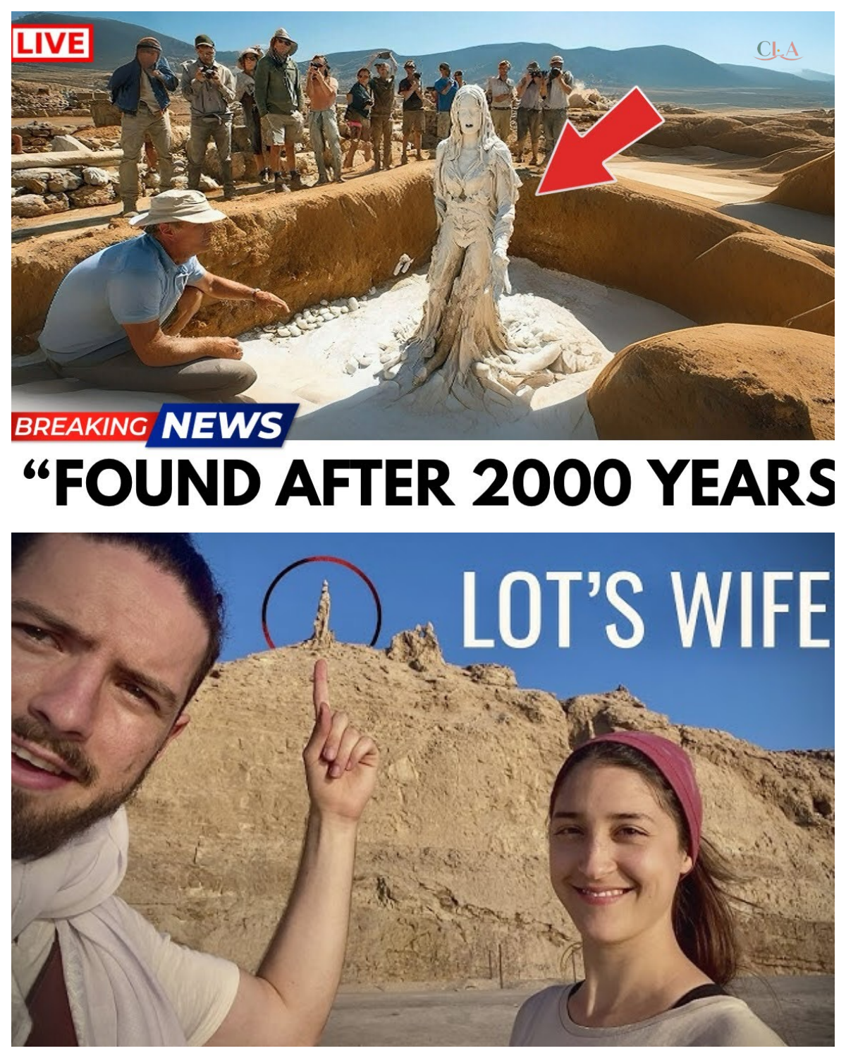 Archaeologists “Stunned” After Finding Lot’s Wife — What Was REALLY Discovered?  A sensational claim is spreading fast: that archaeologists have found the remains of Lot’s wife, one of the most famous figures from ancient scripture. But what exactly has been uncovered, and does any evidence truly support this dramatic assertion? Could natural formations be mistaken for something more, or is this a misunderstood discovery gaining viral attention? DISCOVER the FULL STORY and CLICK the article link in the comments before it disappears.