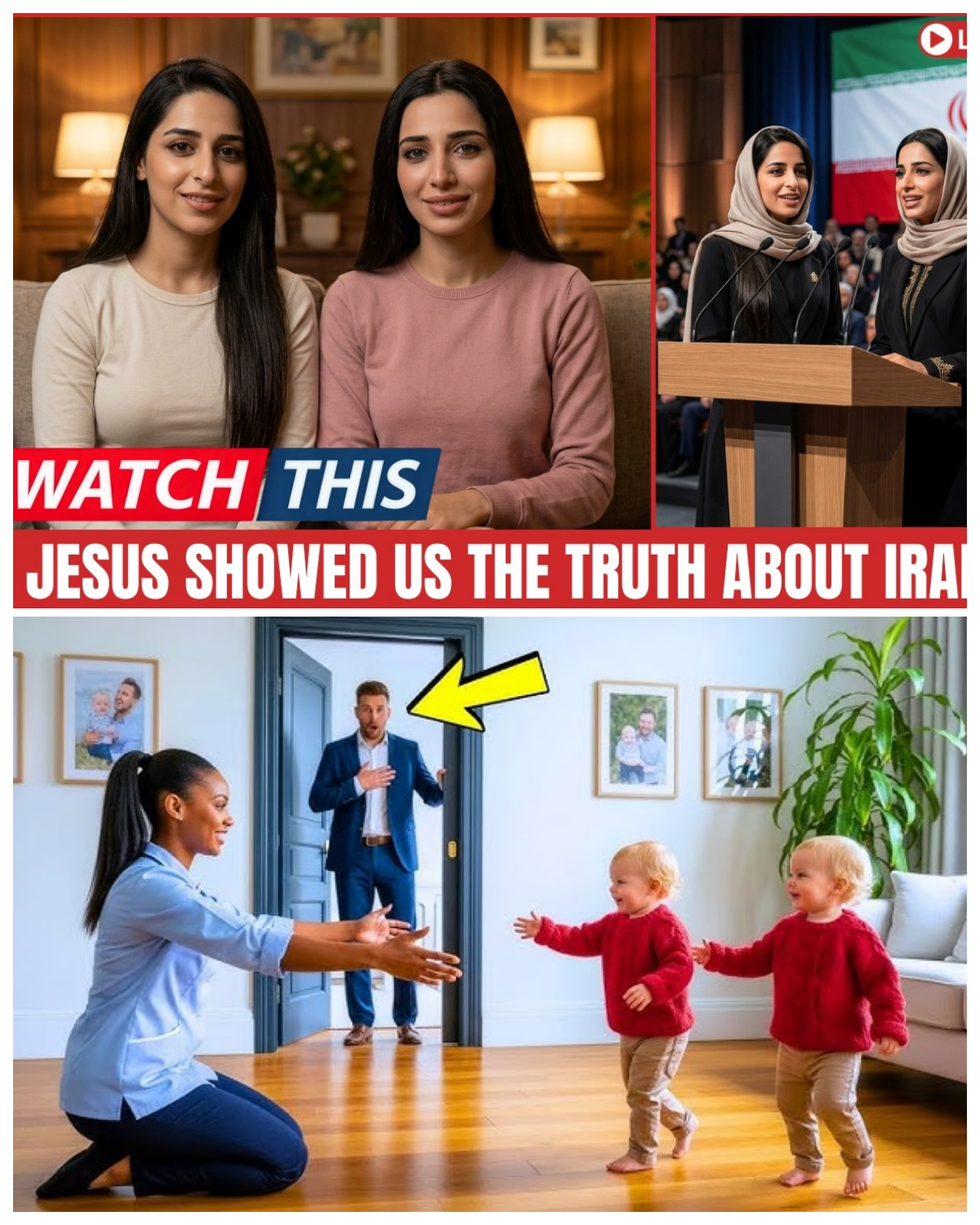 Iranian Princess Twins Go Viral After Converting: “Jesus Showed Us the Truth About Iran”  What shocking testimony is spreading across social media involving two young royal women from Iran? According to viral online stories, a pair of Iranian princess twins claim they experienced a dramatic spiritual awakening that led them to embrace faith in Jesus. Their message, now circulating widely on video platforms, says they believe they were shown a deeper truth about their homeland and its future. But are these claims authentic royal insiders, or another mysterious story emerging from the secretive world surrounding the leadership of Ali Khamenei? Discover the dramatic testimony and the debate it has sparked worldwide—read the full article through the link in the comment.
