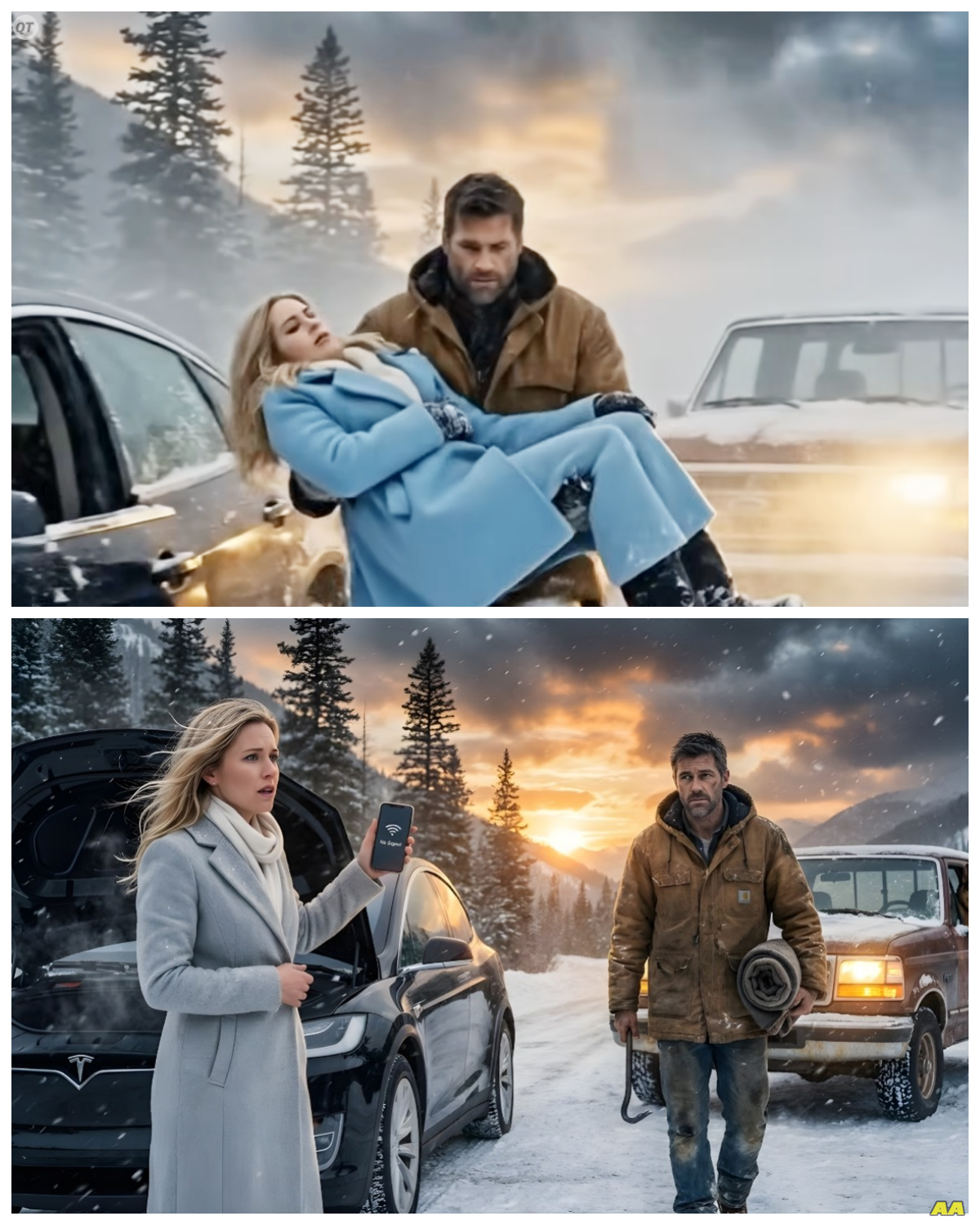 A Female Billionaire’s Car Died in a Blizzard — A Poor Farmer Saved Her, But He Hid a Dark Secret