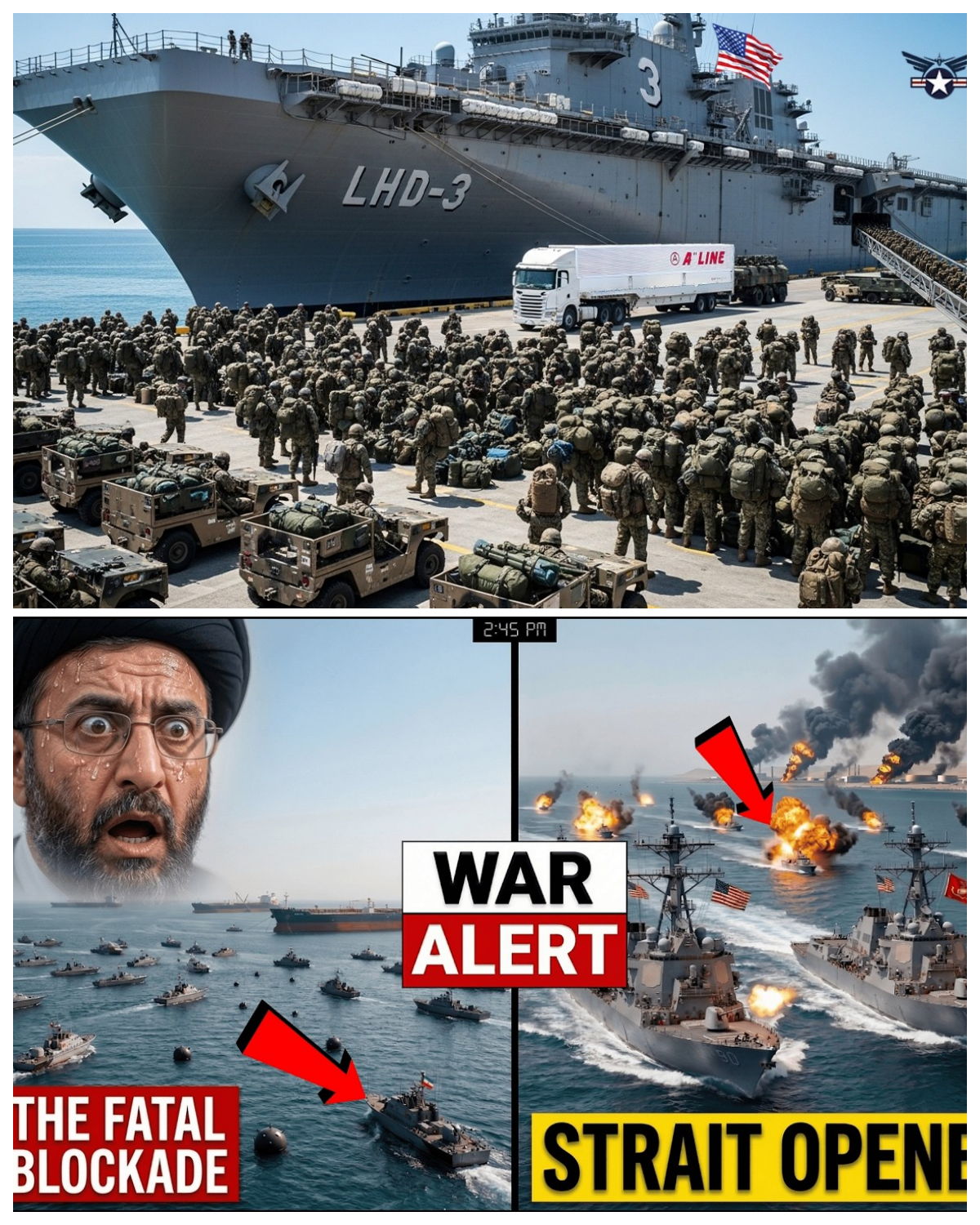 TEHRAN SHOCKED! US Marines of USS Kearsarge (LHD 3) Large-Scale Operations in Strait Hormuz