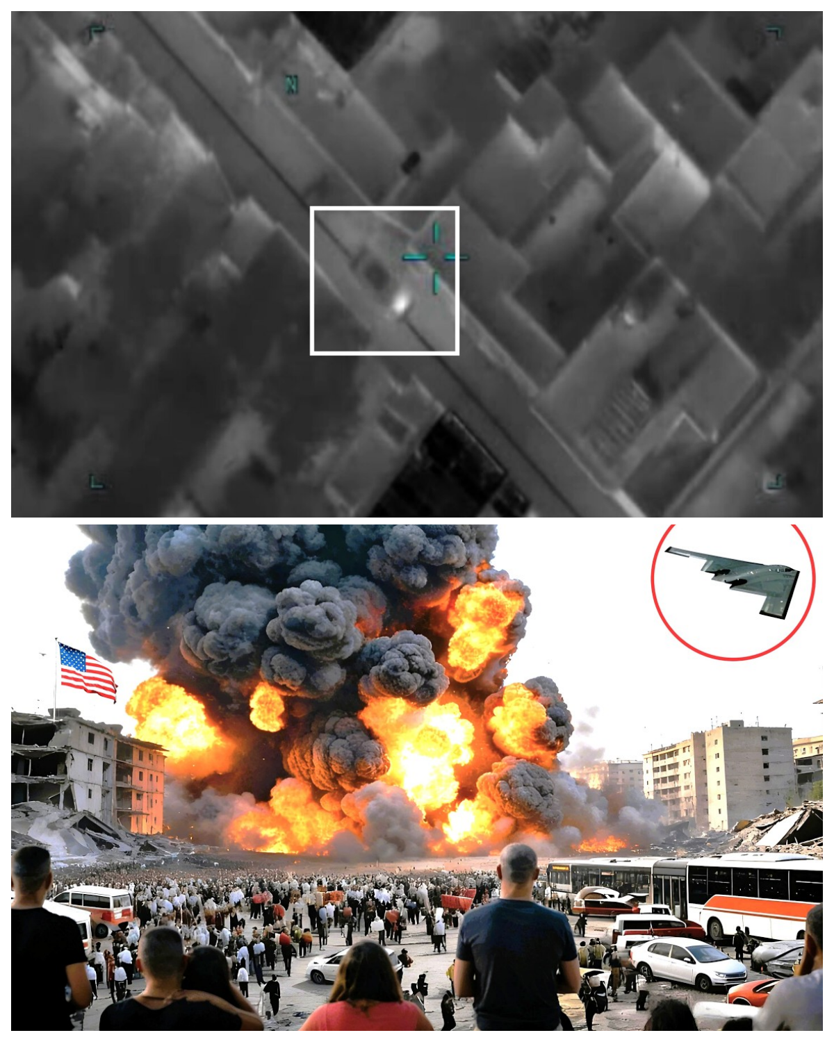 2 hours ago! 1000 ghost drones suddenly attacked a US military base in a brutal manner.