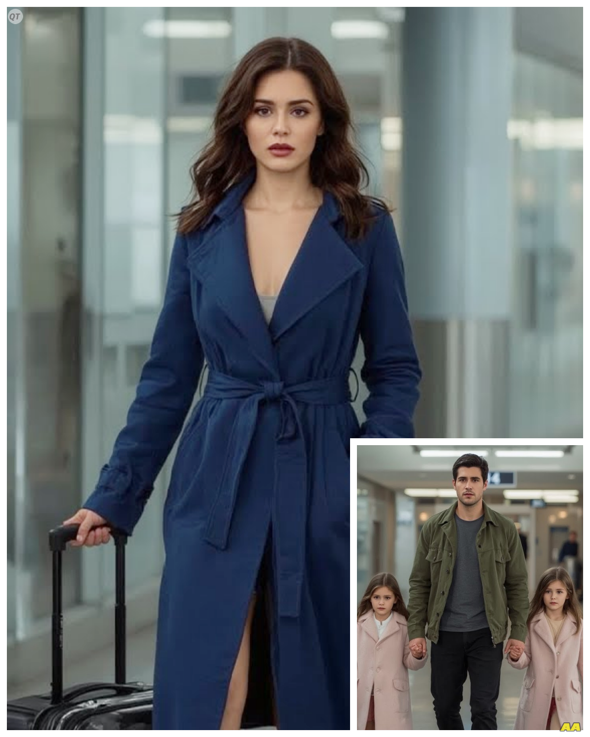 Billionaire woman freezes at the airport as she sees her ex-husband and twin daughters after 6 years