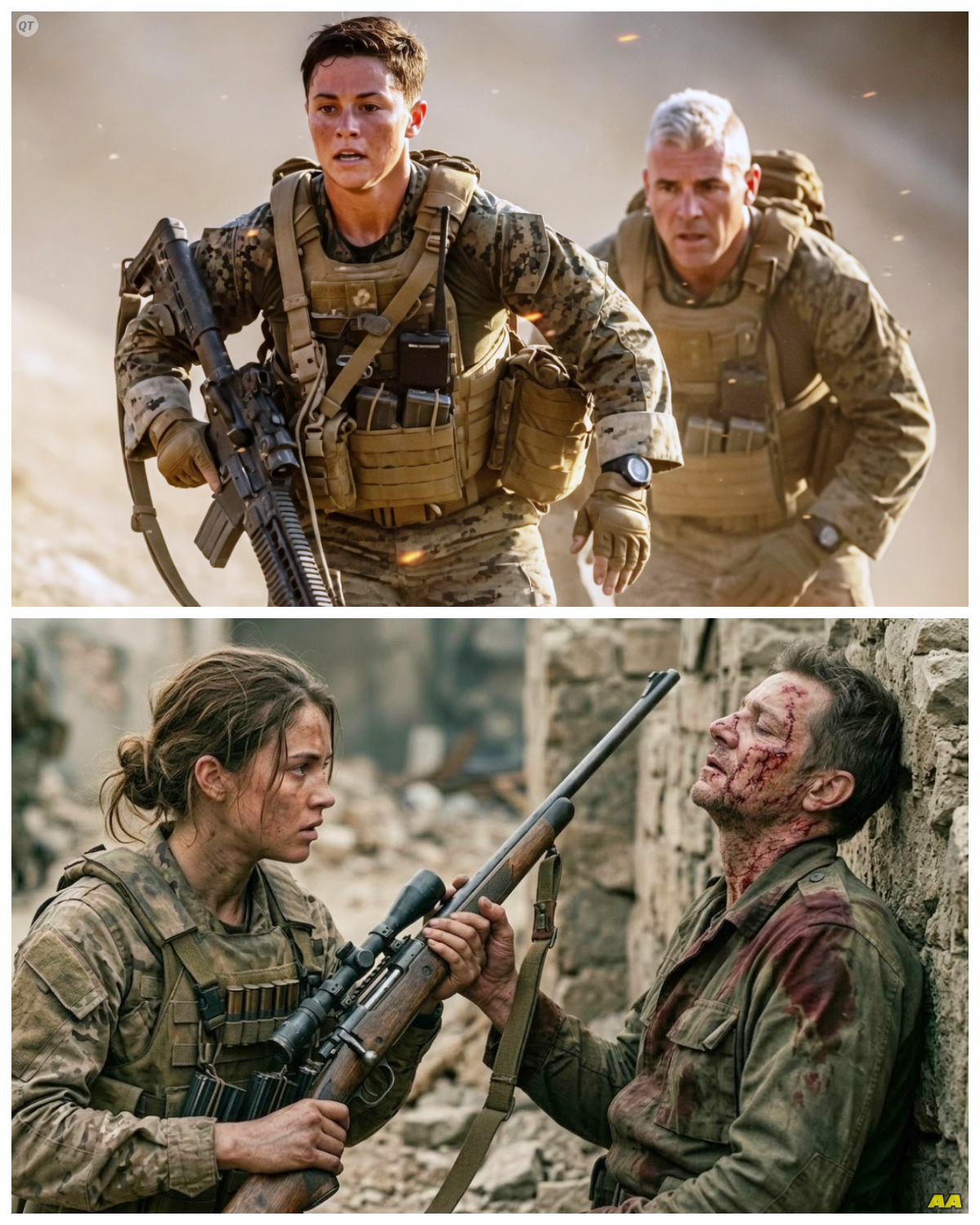 She Was Only Carrying Ammo—Until The Navy SEAL Sniper Went Down In Combat.