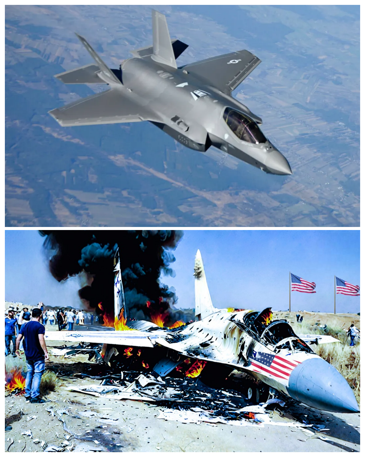 BREAKING NEWS! A US F-35 fighter jet was destroyed by an air defense system.