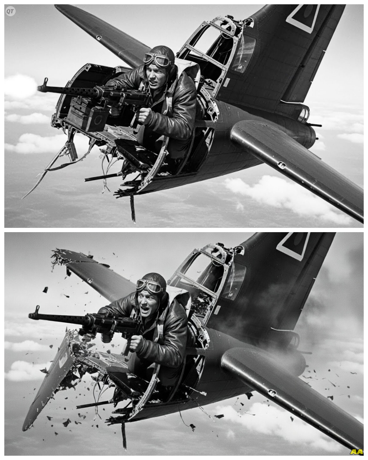 When Germans Cut His B-17 in Half at 24,000 Feet — He Kept Shooting All the Way Down