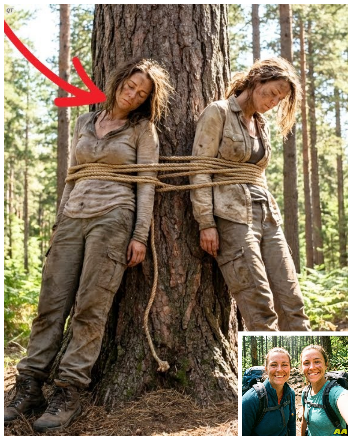 Two Sisters Vanished In Oregon Forest – 3 Months Later Found Tied To A Tree, UNCONSCIOUS