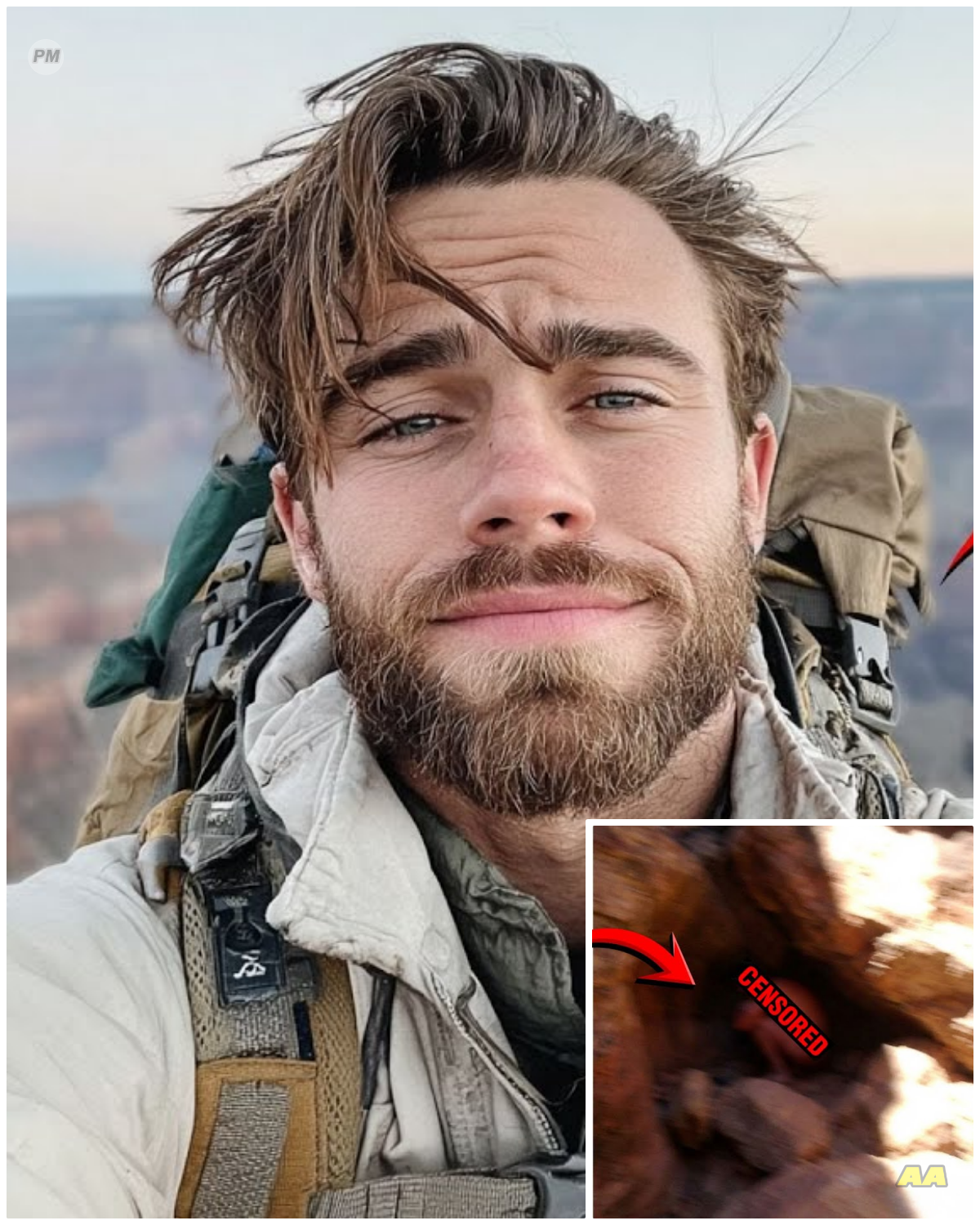 Man disappears in the Grand Canyon: found 5 days later 30 miles away, naked and scared.