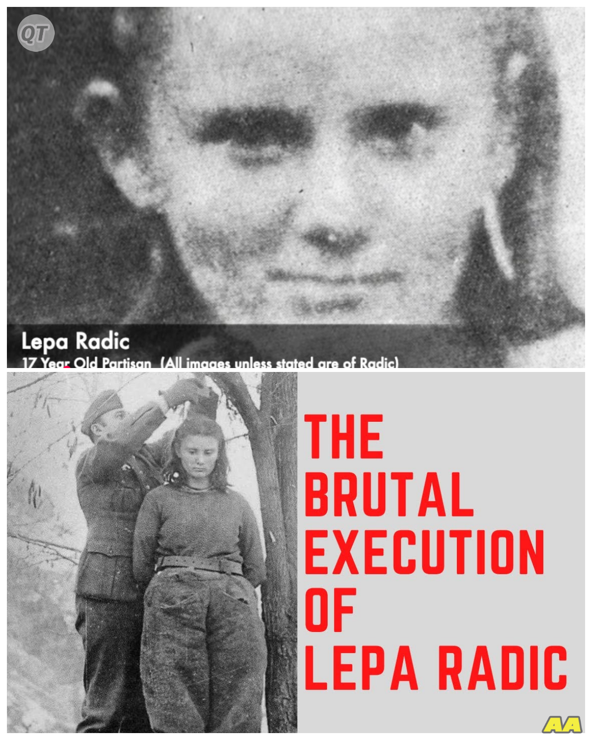 The BRUTAL Execution Of Lepa Radic – The Teenage Girl Executed By The Nazis-ZZ