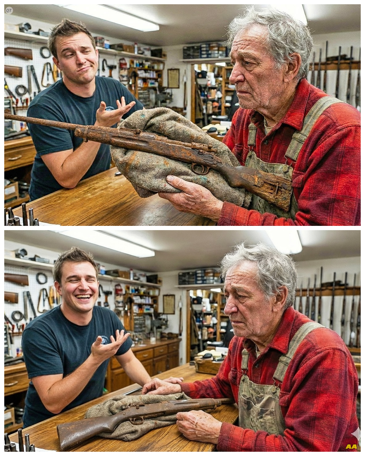 Young Gunsmith Laughed When He Saw an Old Rusty Rifle: “Just Throw It in the Trash, Old Man”