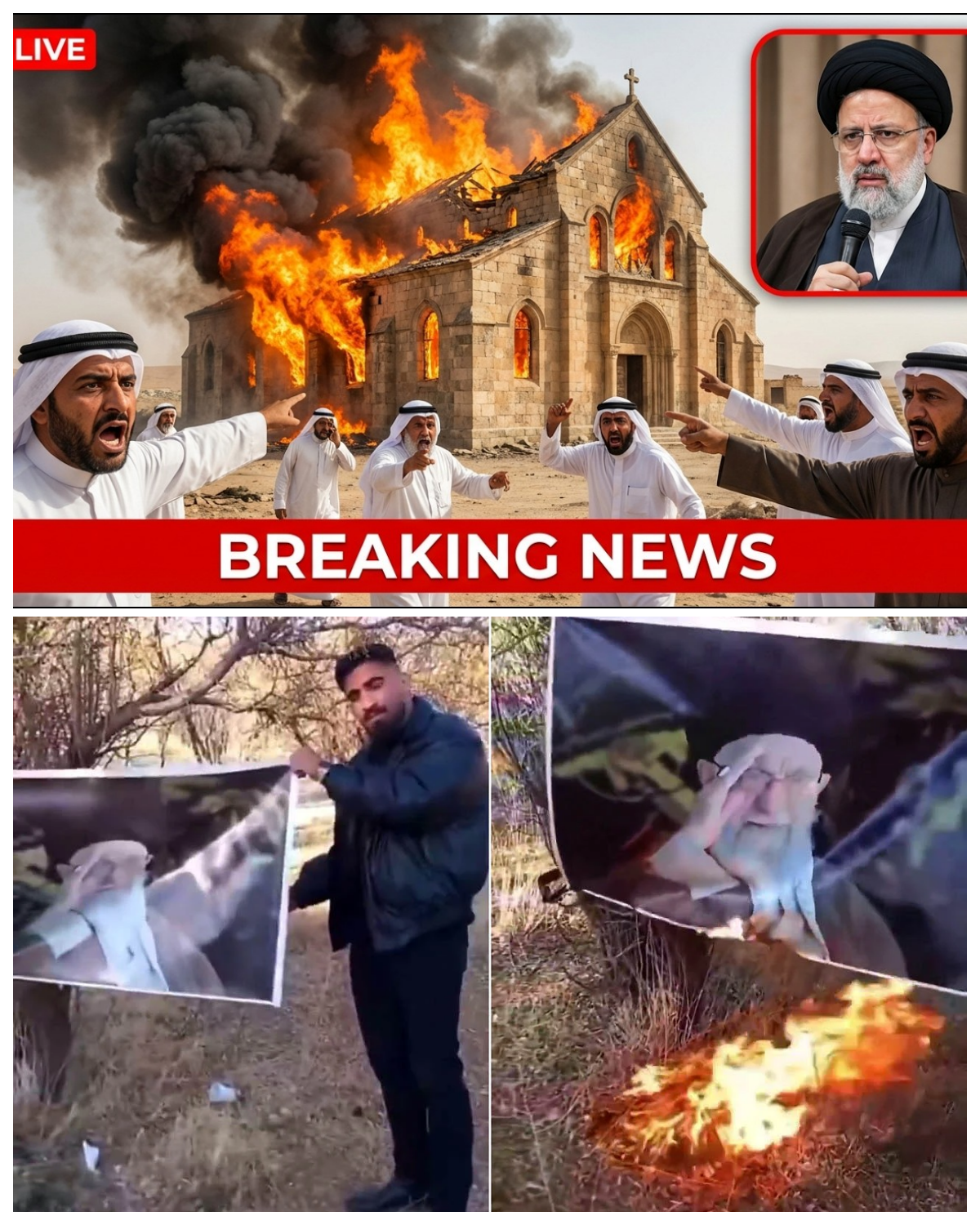 After Khamenei Death Angry Muslims Burned Churches in Iran