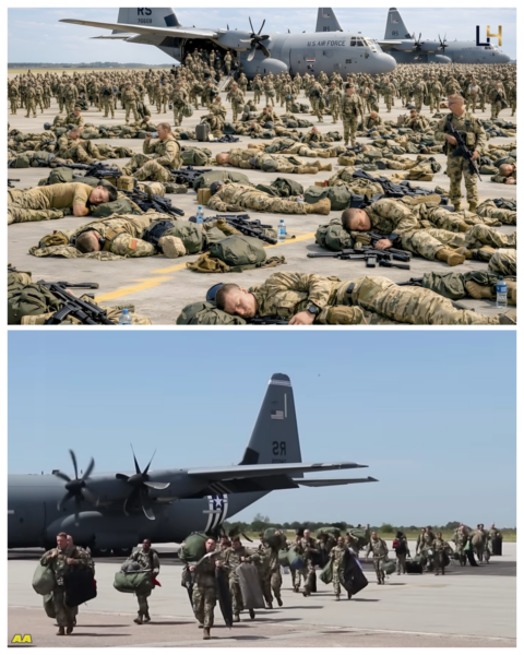 A C130 Hercules transp0rt plane and 50,000 US tr00ps have arrived in the Middle East 0n an urgent missi0n.