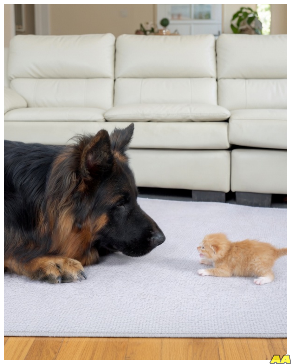 The Unlikely Bond: A Heartwarming Tale of a German Shepherd and an Abandoned Kitten