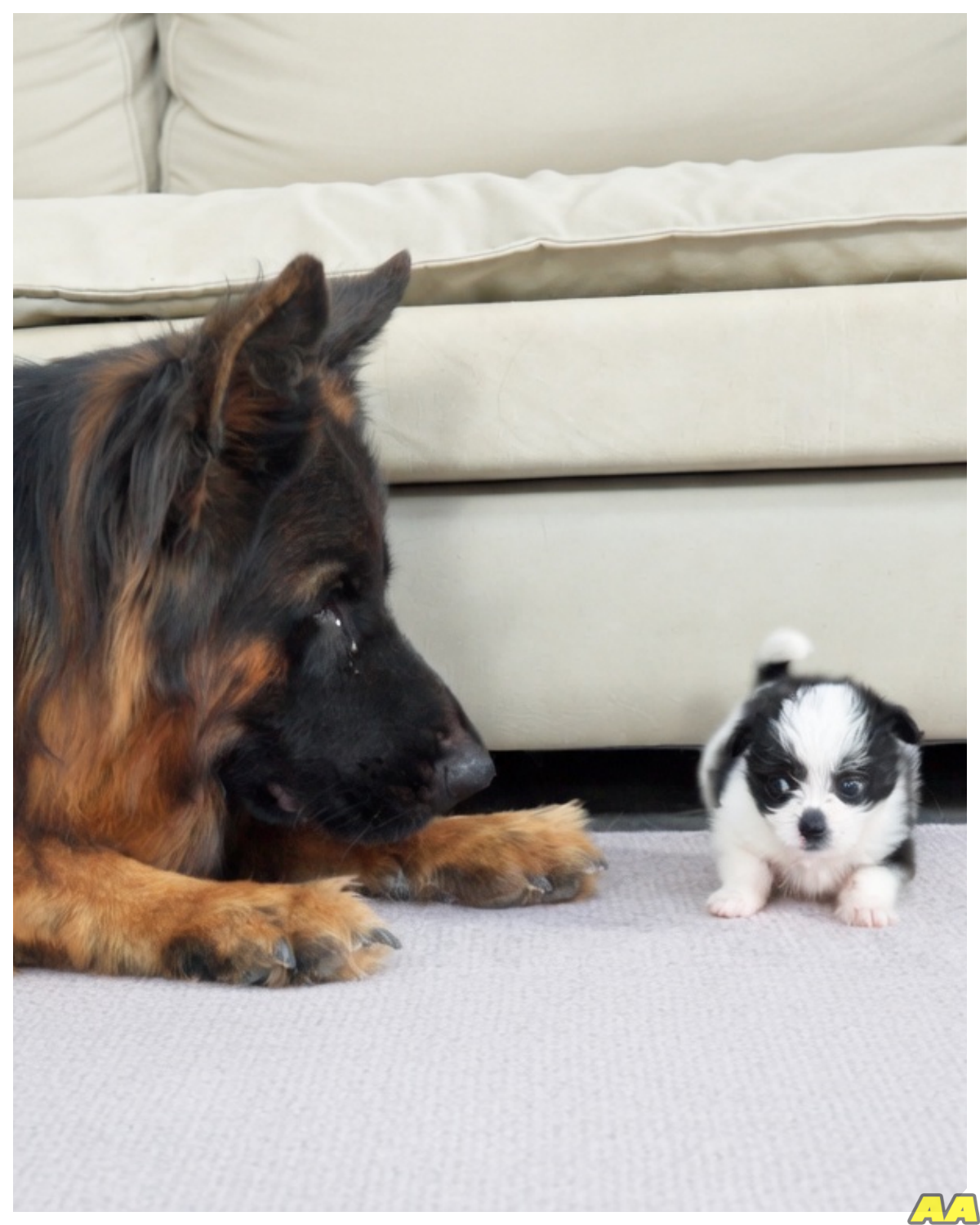The Day a Tiny Puppy Met His Gentle Giant: A Heartwarming Encounter !!!