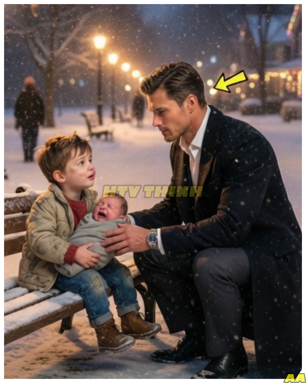 “Sir, My Baby Sister Is Freezing…” Little Boy Said—The CEO Wrapped Them in His Coat & Took Home… !!!