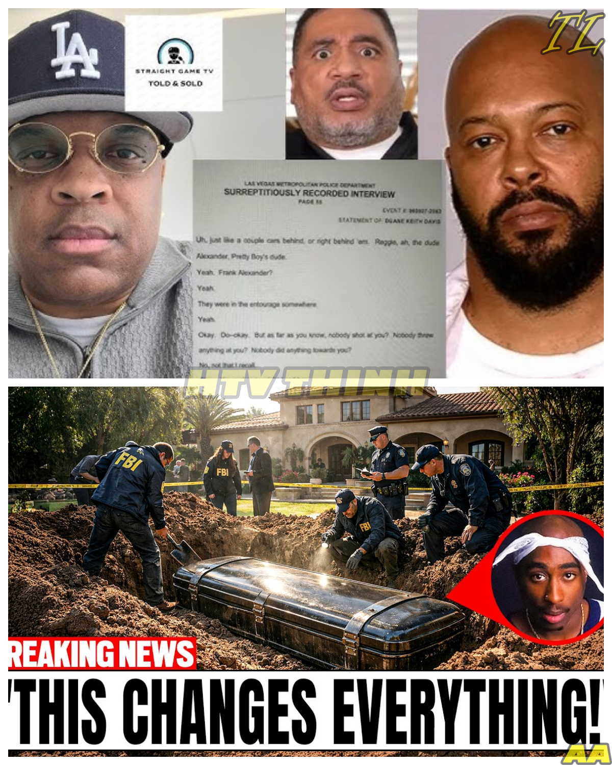 HIDDEN SECRETS UNVEILED: THE TRUTH ABOUT TUPAC’S MURDER REVEALED!!! In a shocking turn of events nearly 27 years after Tupac Shakur’s murder, Las Vegas police have unearthed buried secrets that threaten to unravel everything we thought we knew about the legendary rapper’s death. As investigators dig deep into the past, they uncover a meticulously preserved container filled with cassette tapes, handwritten journals, and financial records that paint a chilling picture of fear, betrayal, and premeditated murder. Amidst the chaos, Dwayne “Kefi D” Davis, the man now charged with Tupac’s murder, points fingers at his deceased nephew, Orlando Anderson, as the one who pulled the trigger, while his own alibi crumbles under scrutiny. With each revelation, the timeline of events grows more sinister, exposing a web of gang rivalries, corrupt police, and hidden agendas. As the truth rises from the ashes of silence, one haunting question remains: will this newfound evidence finally bring justice, or will it merely deepen the shadows of a mystery that has haunted the world for decades? The ground has spoken, but what will the echoes of the past reveal?