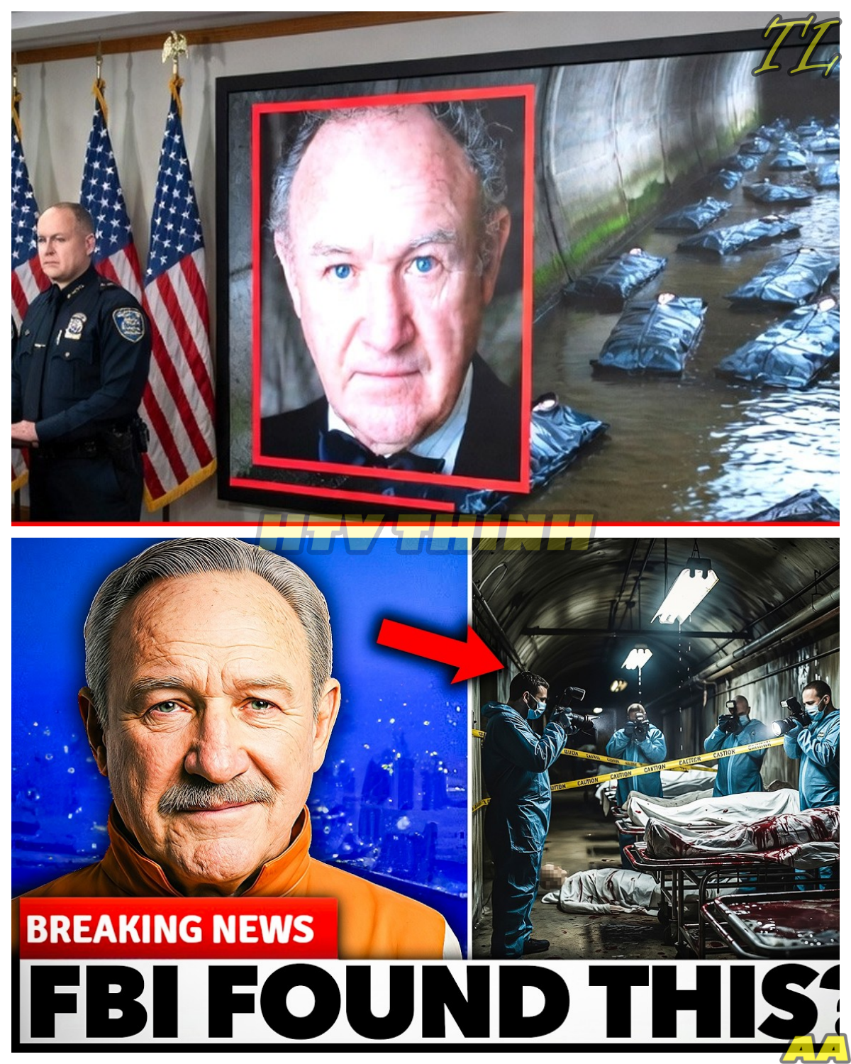 THE HIDDEN TUNNEL BENEATH GENE HACKMAN’S MANSION REVEALS DARK SECRETS!!! When the legendary actor Gene Hackman and his wife Betsy Arakawa were found dead in their Santa Fe home, investigators stumbled upon a shocking discovery that would unravel a mystery spanning decades. Beneath the mansion’s library, a concealed tunnel led 312 feet down into darkness, revealing an eerie chamber filled with crates, mysterious symbols, and a ledger written in German from 1947. As FBI agents unearthed this hidden world, they encountered unsettling photographs of unidentified men and cryptic markings that defied explanation. With whispers of a possible connection to a secretive past and a chilling sense of danger, the investigation took a turn that no one could have anticipated. What secrets lie within the iron door at the end of the tunnel, and why was this hidden passage maintained for so long? As the clock ticks, the truth behind Hackman’s estate may lead to revelations that challenge everything we thought we knew about history and power.