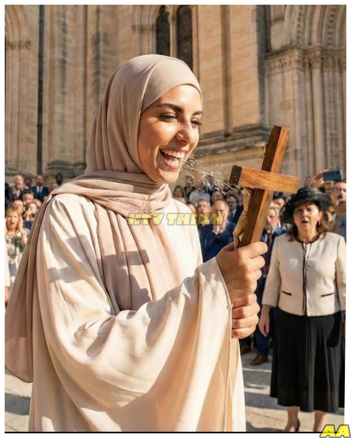 Muslim Woman Spits on Cross and What Happened 2 Seconds Later Will Leave You Speechless !!!