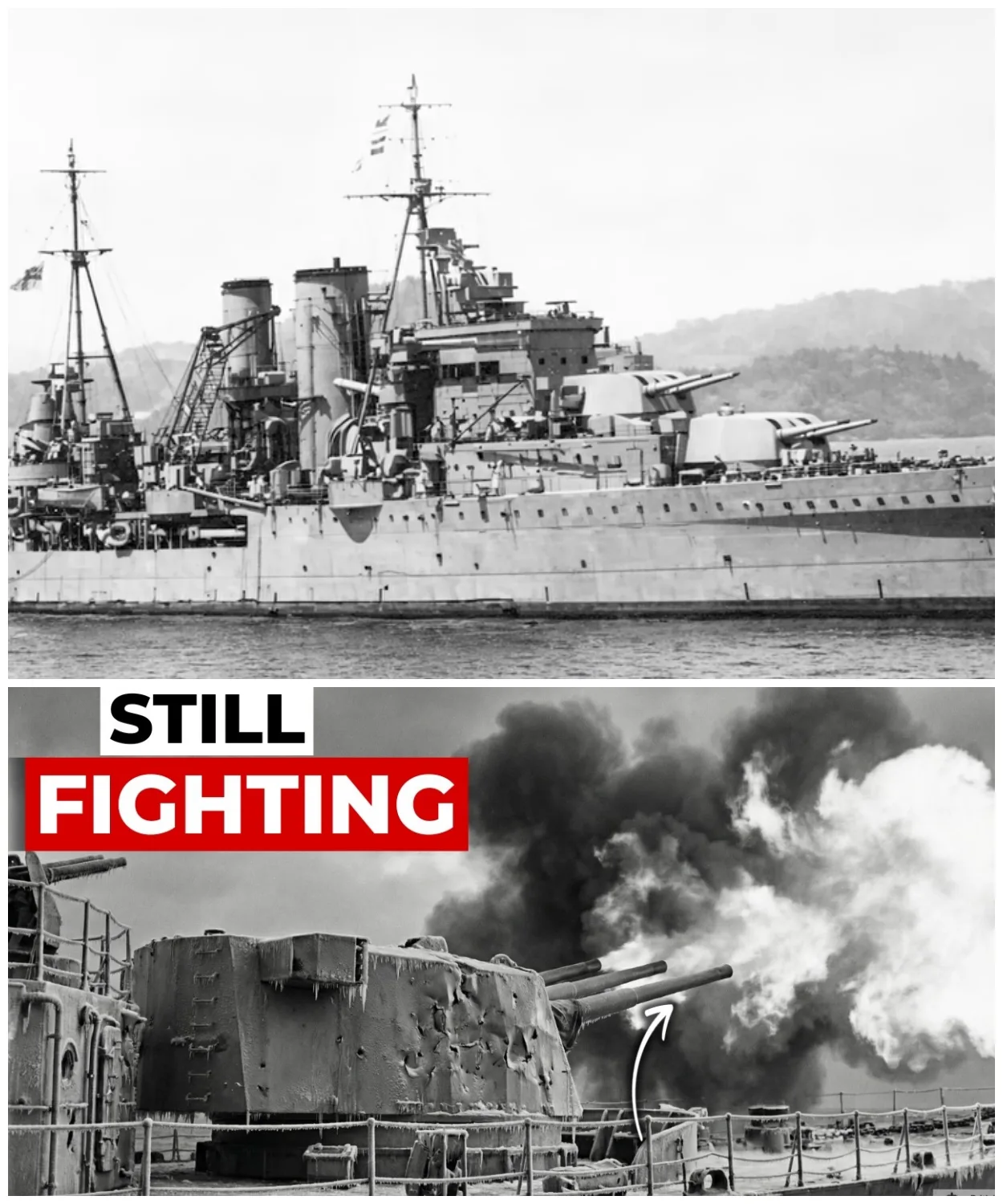 The ‘Crippled’ British Cruiser That Killed A Full Speed Destroyer With Her Second Salvo
