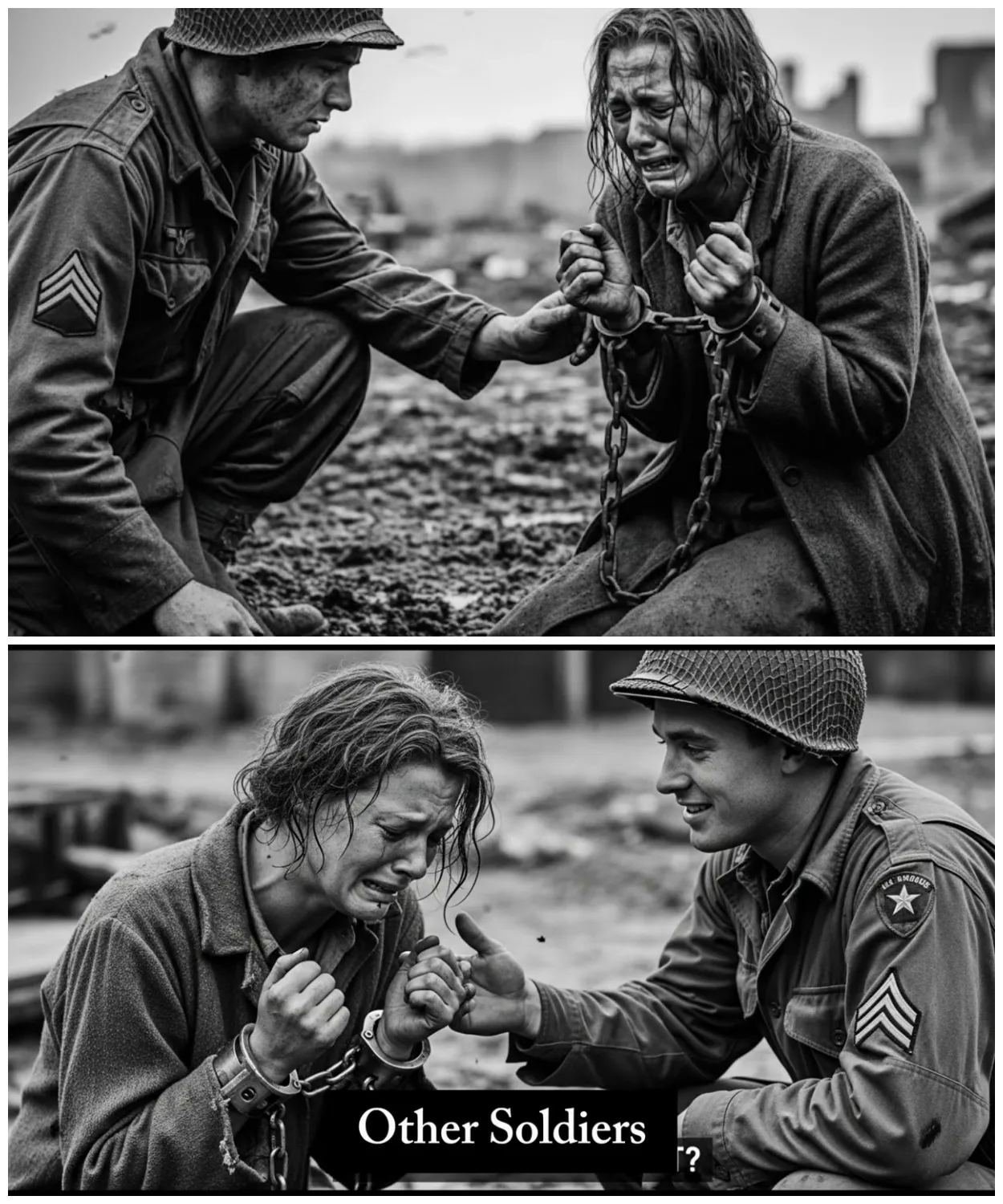 “When Was the Last Time You Ate?” — A German Woman POW in Chains Breaks Down After One Question