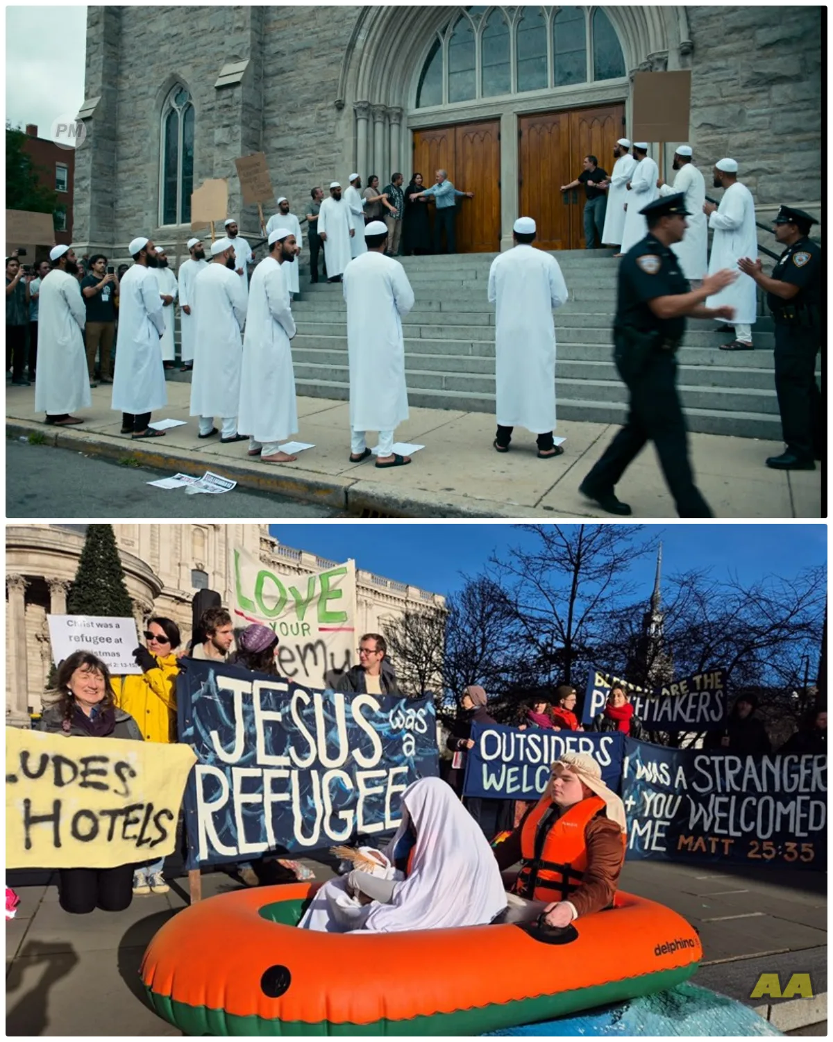 Muslim Protesters Outside U.S. Church Then This Happened