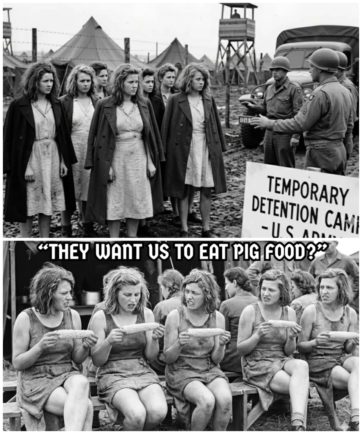 “Food For Animals!” – German Women POWs Were DISGUSTED By American Corn Until They Tried it