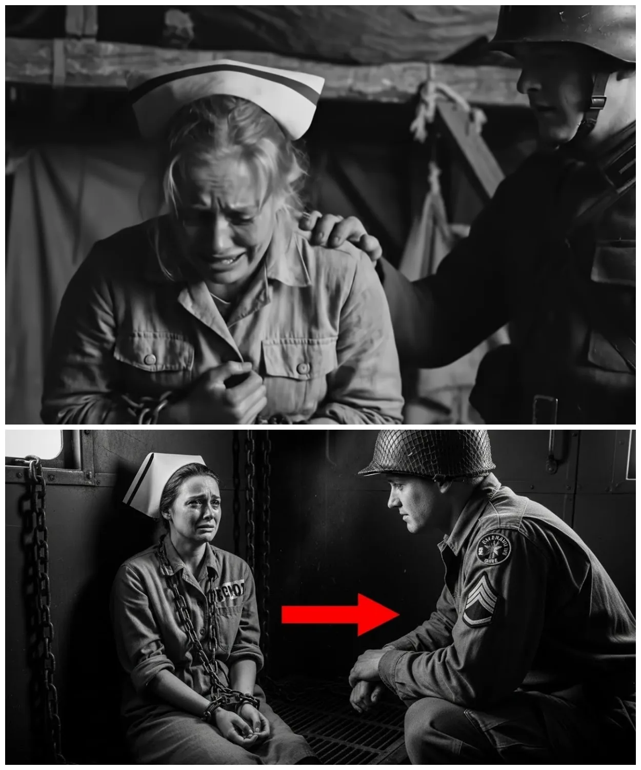She Was a German Nurse, Chained Like an Animal | An American Soldier Asked One Question
