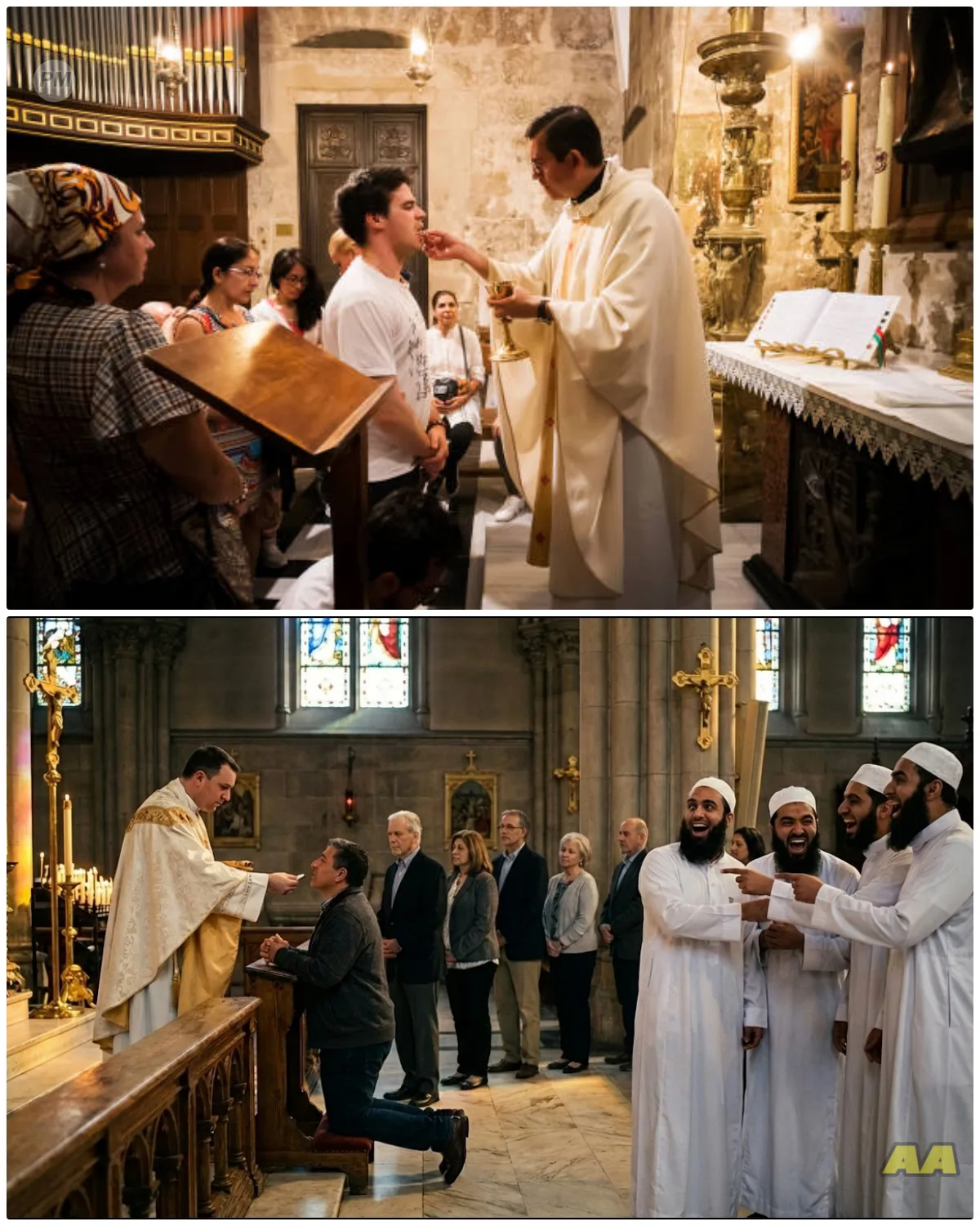 Muslims Laughed at Worshippers Receiving Communion Then One of Them Started Crying
