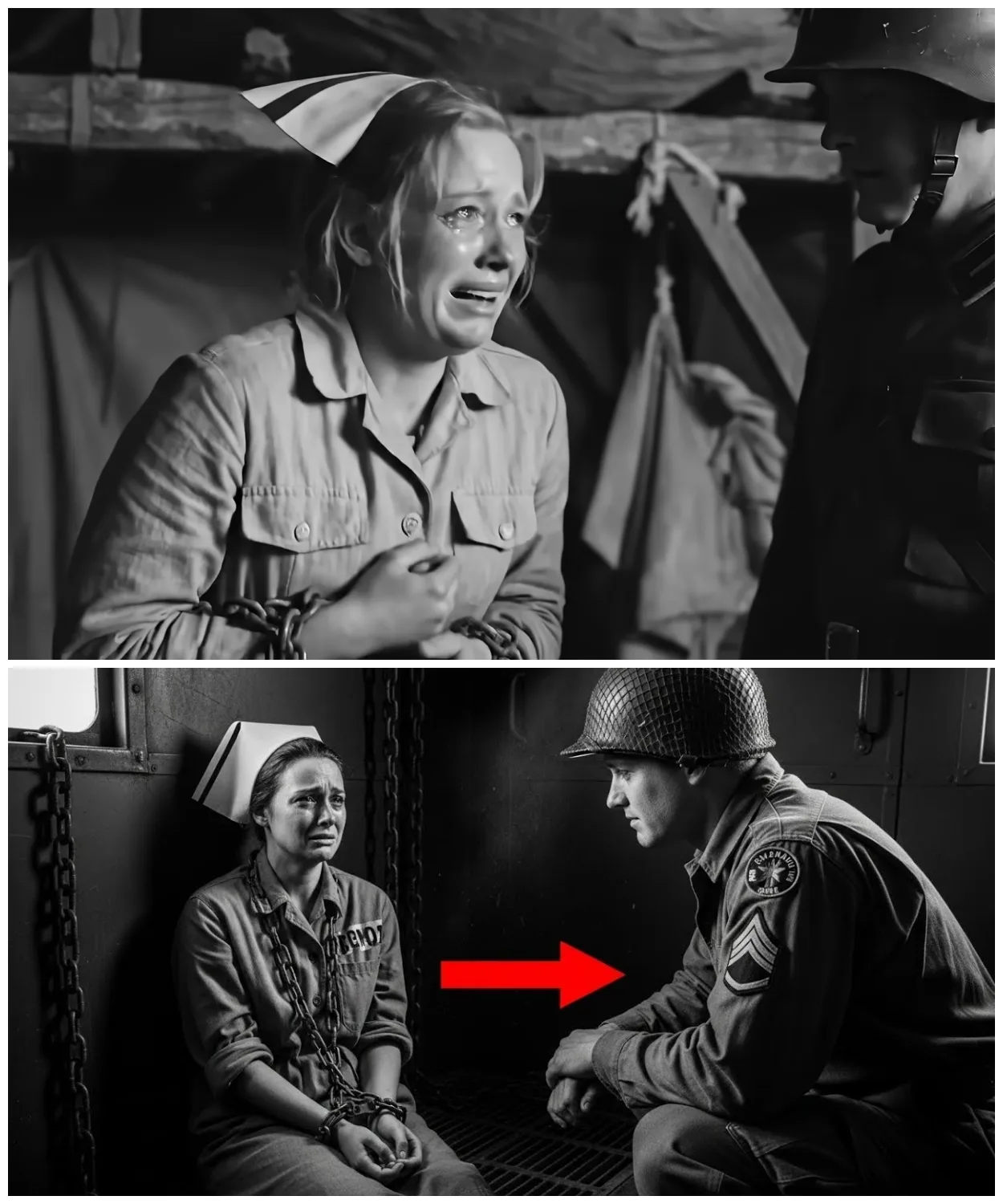 She Was a German Nurse, Chained Like an Animal | An American Soldier Asked One Question