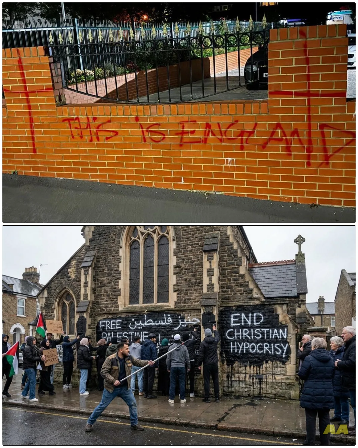 Muslim Activists Covered the Church Walls With Black Paint in UK BUT THEN JESUS CHANGED EVERYTHING