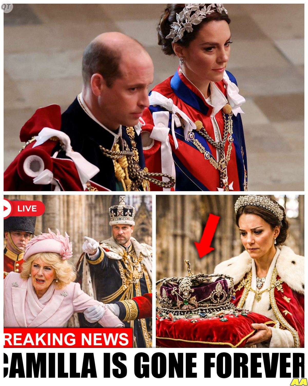 Prince William’s Explosive Midnight Decree Sends Shockwaves Through Palace as Camilla’s Alleged Coronation Catastrophe Leaves Catherine Humiliated and Royal Insiders Whisper of a Ruthless Power Purge That Could Rewrite the Monarchy Forever -KK The palace doors may look polished, but insiders claim chaos erupted behind them as whispers turned into accusations and accusations into something far more dangerous, with one icy command from William allegedly sealing fates while courtiers exchanged glances that said everything and nothing at once, as if the crown itself had become a weapon in a silent war. The full story is in the comments below.