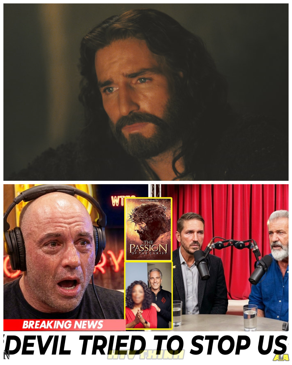 JOE ROGAN “BREAKS DOWN” AS Mel Gibson AND Jim Caviezel REVEAL THE PRESSURES BEHIND The Passion of the Christ — CLAIMS OF BACKSTAGE PUSHBACK, INDUSTRY TENSION, AND A STORY THAT REFUSES TO STAY QUIET What begins as a podcast conversation quickly turns emotional, with references to the intense scrutiny, criticism, and behind-the-scenes struggles surrounding the film’s release, as Rogan reacts strongly while listeners debate how much of the narrative reflects documented history versus personal interpretation… yet the surge of attention raises one lingering question — are we uncovering overlooked context, or revisiting a story reshaped by memory and perspective?