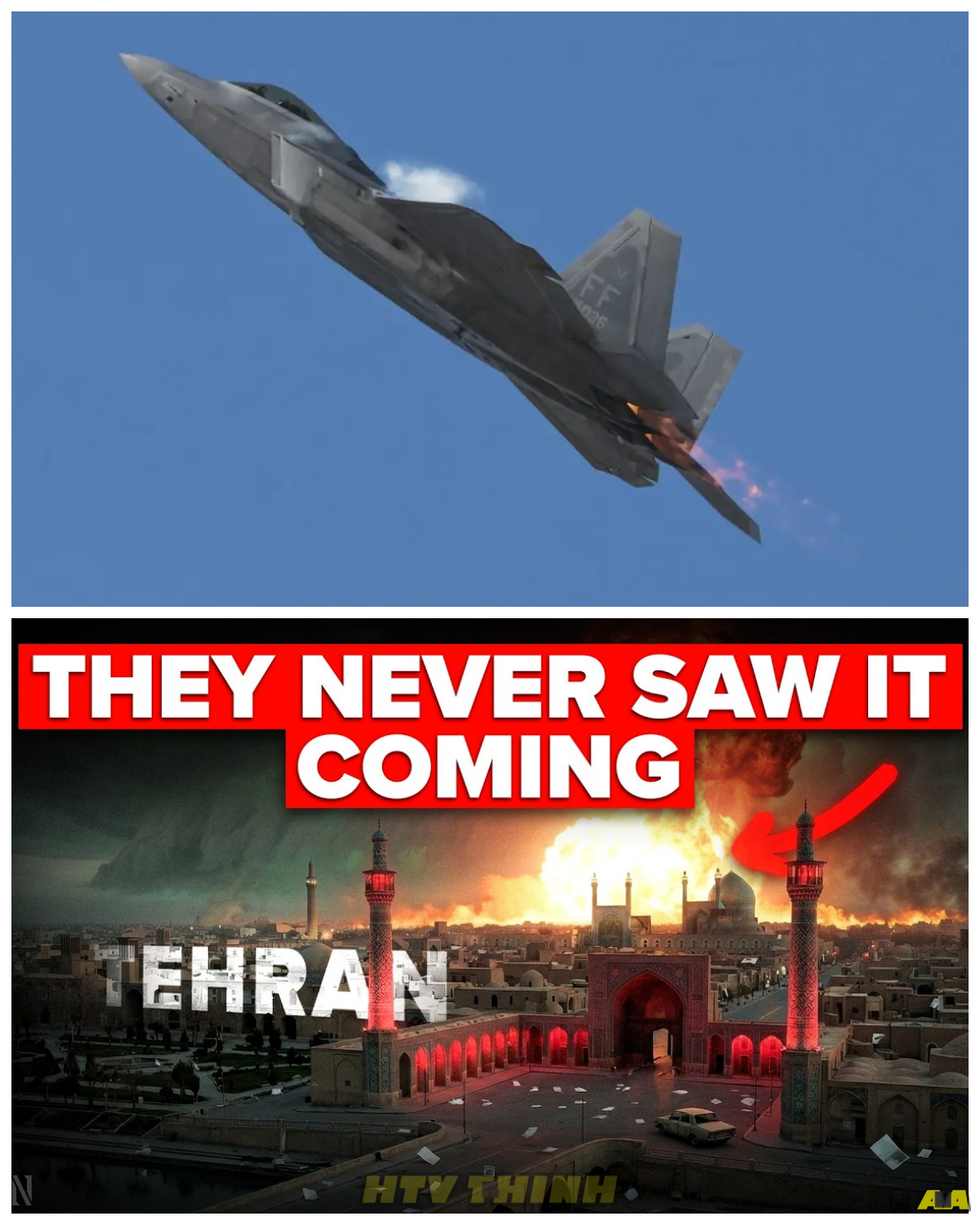 “F-22 SHADOW STRIKE?” CLAIMS THE U.S. UNLEASHED ITS MOST ADVANCED STEALTH FIGHTER OVER IRAN IGNITE GLOBAL PANIC — BUT WHAT REALLY HAPPENED ABOVE TEHRAN THAT NO ONE CAN FULLY CONFIRM? What began as reports of stealth aircraft deployment quickly spiraled into a narrative of invisible dominance, with whispers of radar-evading jets slipping through defenses and reshaping the battlefield overnight, while officials remain deliberately vague and analysts warn against oversimplification… yet the intensity of the story raises one chilling question — did the F-22 quietly tip the balance, or is this a narrative growing larger than the reality itself?