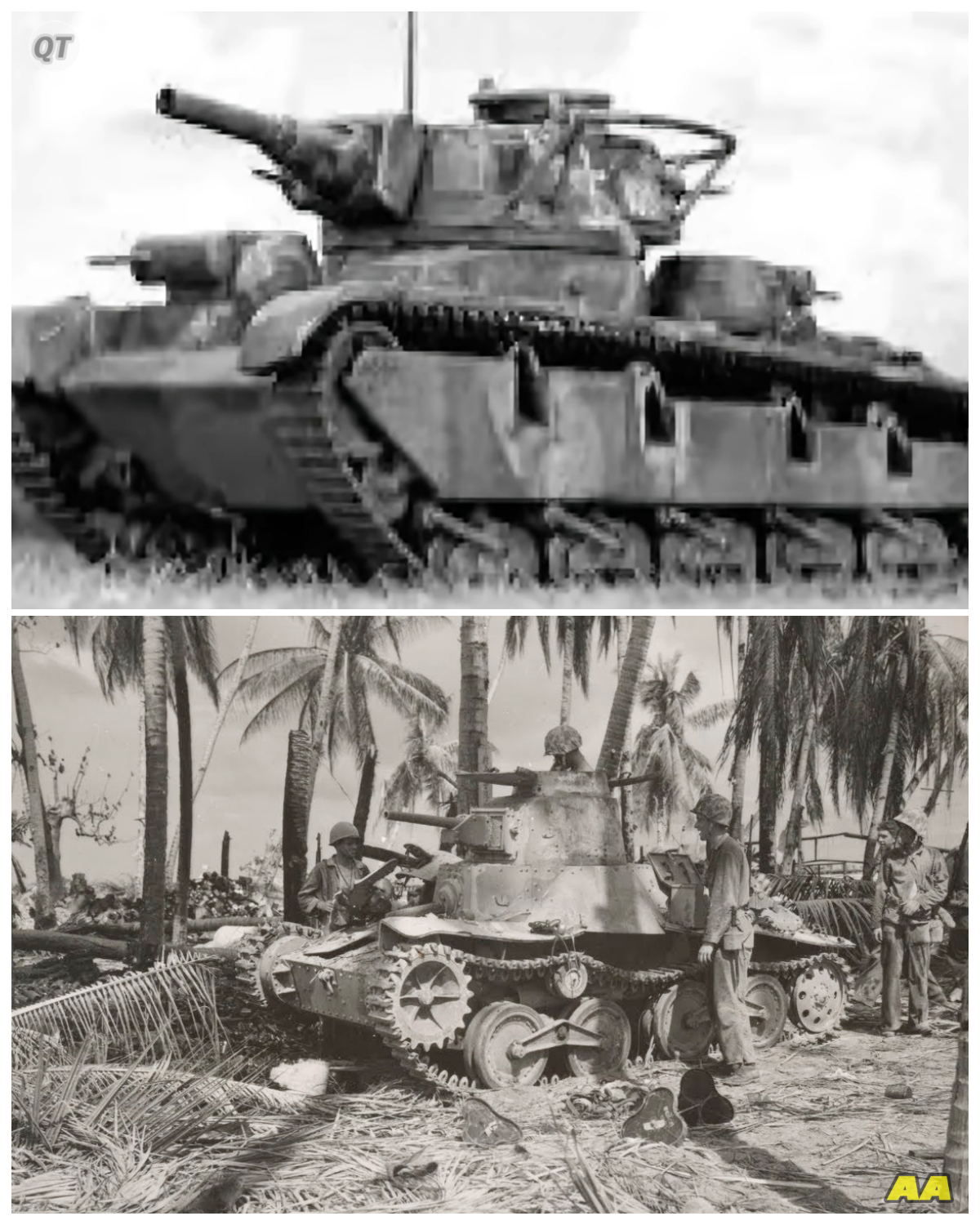 US Marines Found A Japanese Ha-Go Tank — Laughed That .50 Cal Bullets Went Straight Through It-ZZ
