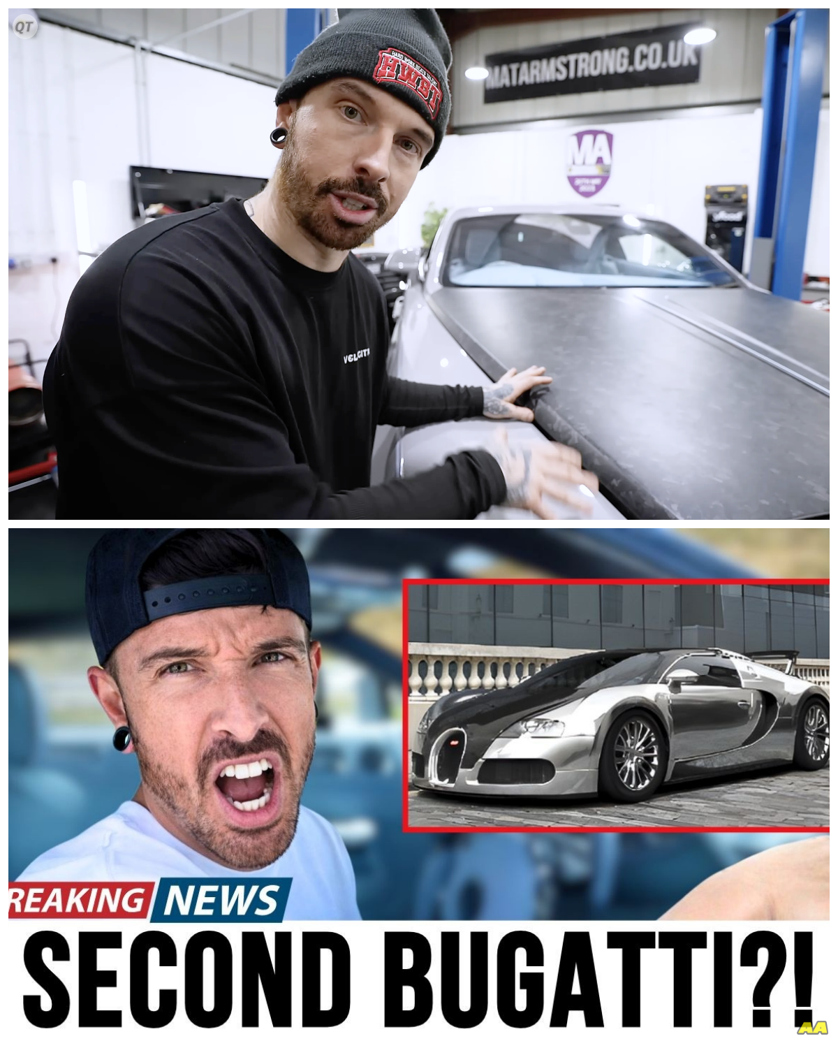 “Another Supercar Saga: ‘Can I Fix This Bugatti?’ – Mat Armstrong Takes on a New Challenge!” In an electrifying announcement, Mat Armstrong poses the question, “Can I fix this Bugatti?”—as he reveals his latest project involving a broken Bugatti, inviting fans to join him on a thrilling journey of restoration and discovery that promises to be filled with drama and excitement.  The full story is in the comments below.
