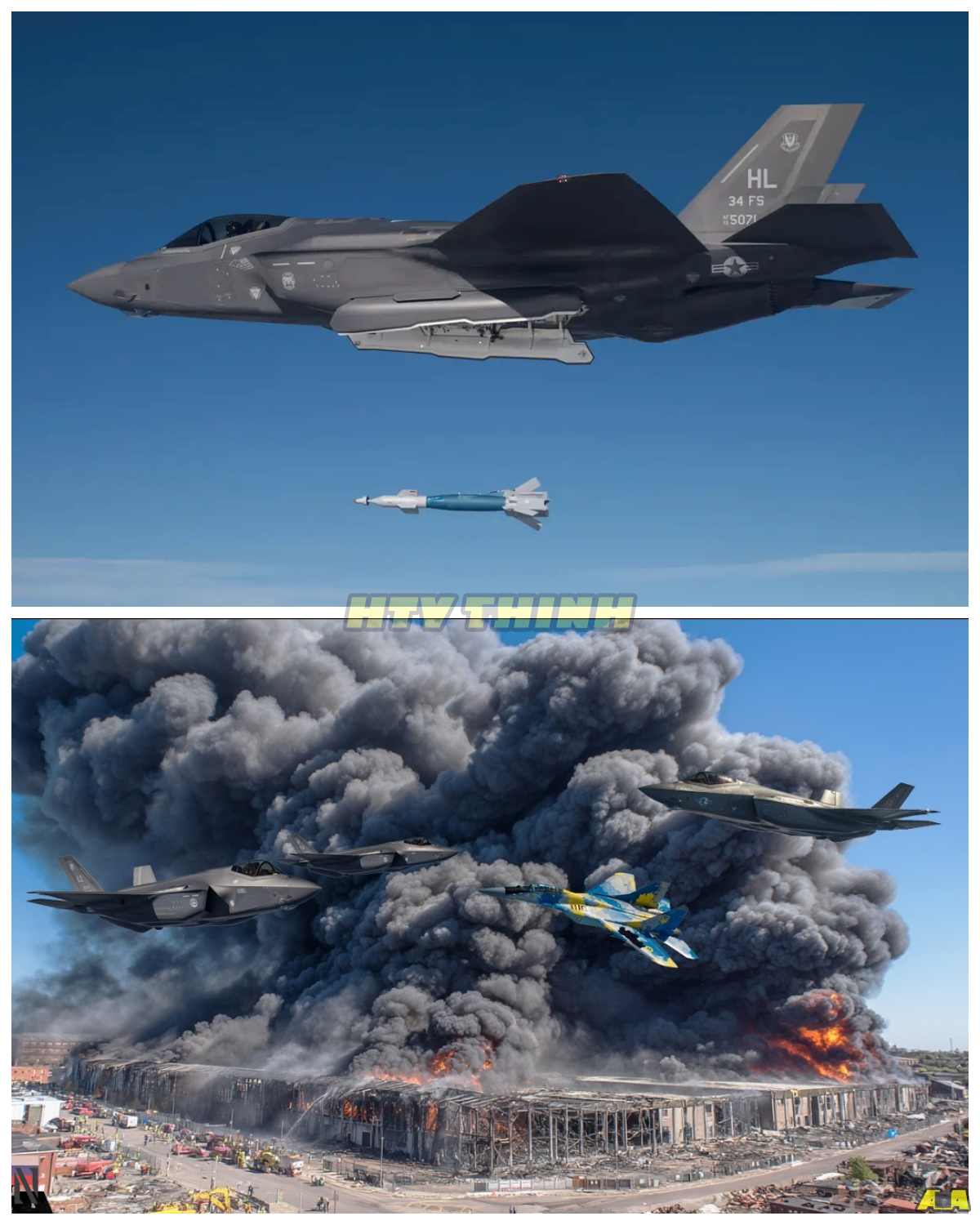 “9 TONS OF FIREPOWER?” CLAIMS U.S. F-35 Lightning II JETS JUST UNLEASHED A DEVASTATING STRIKE ON A WEAPONS DEPOT — BUT WHAT REALLY HAPPENED IN THOSE CRITICAL MOMENTS REMAINS UNCLEAR What began as reports of precision airstrikes quickly spiraled into a narrative of overwhelming destruction, with massive payloads and explosive imagery fueling the idea of a single decisive blow, while analysts caution that modern operations are far more complex and coordinated… yet the intensity of the story raises one chilling question — was this a targeted strike within a larger campaign, or a moment exaggerated into something far bigger than reality?
