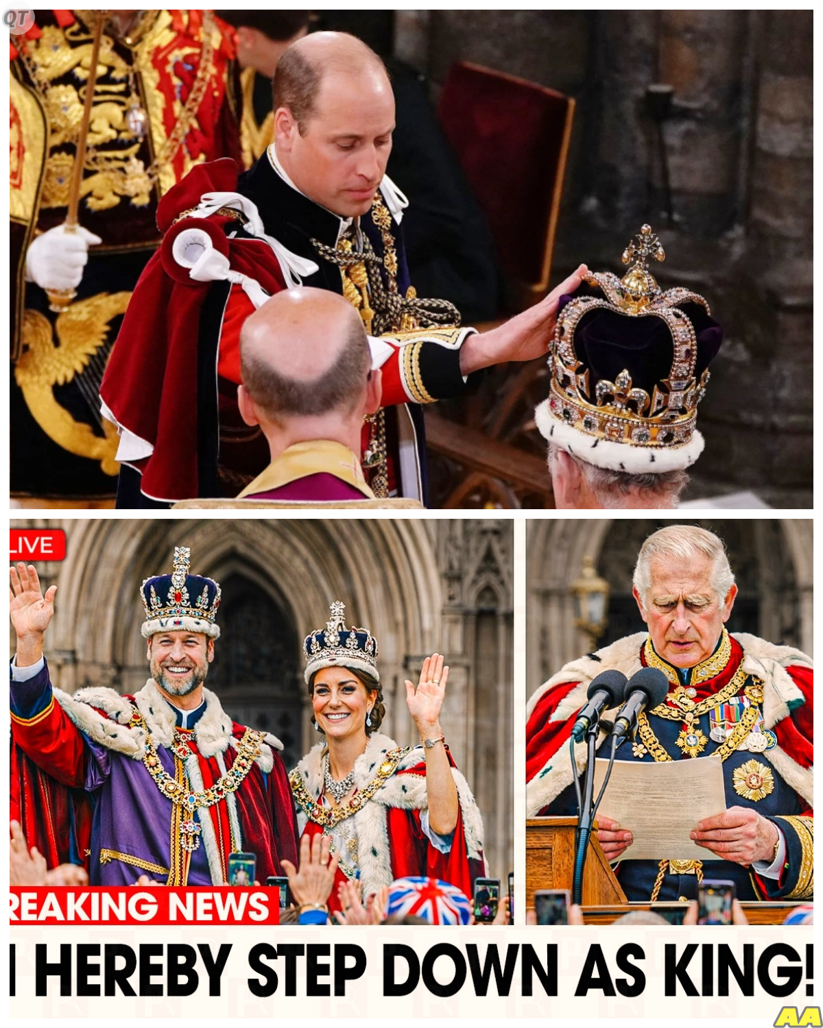 “I’M ABDICATING” King Charles III STUNS The World With FINAL Speech As He Hands The Crown To Prince William And Catherine, Princess of Wales In A Dramatic Power Shift That Insiders Claim Was Years In The Making, Triggering A Shockwave Across The Monarchy As The Era Of One King Ends Overnight And Another Begins Under A Cloud Of Urgency, Emotion, And Unanswered Questions -KK It was supposed to be a routine address, the kind that fades into polite applause, but then the tone changed, the words sharpened, and suddenly history was rewriting itself in real time, because abdication isn’t just a decision, it’s a rupture, and this one may have been closer than anyone dared to admit. The full story is in the comments below.