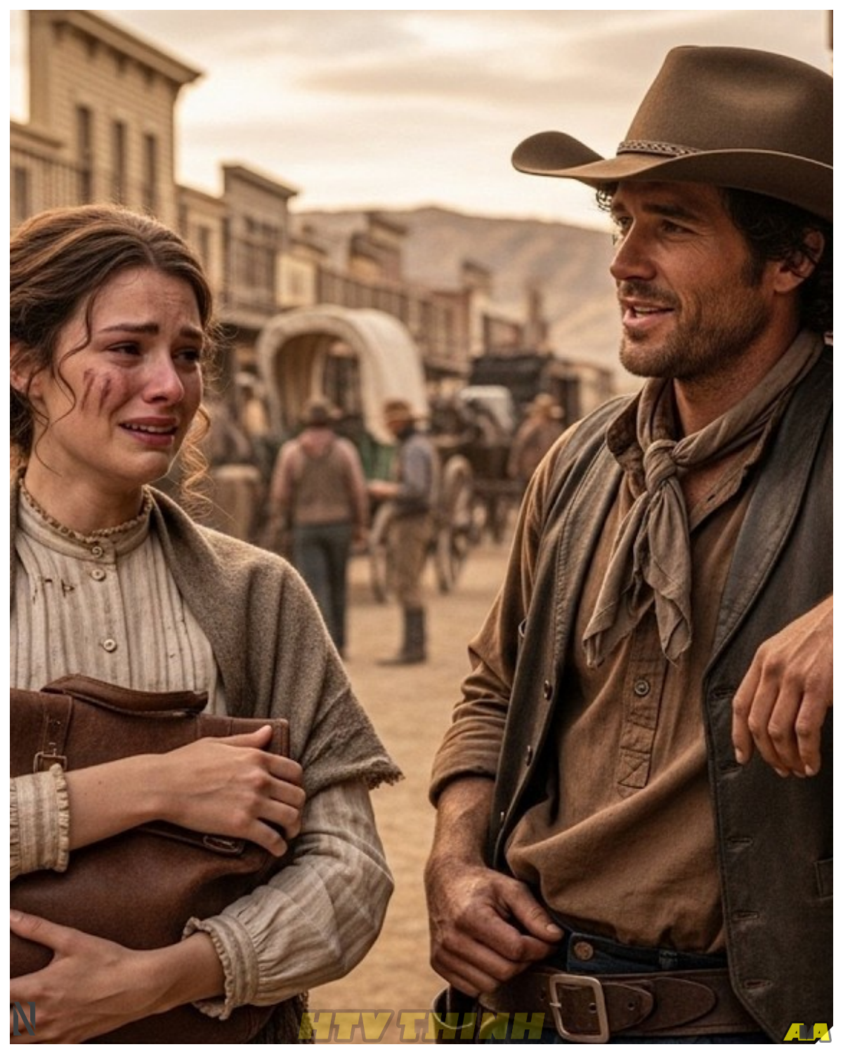 Mail Order Bride Stepped Off the Stagecoach Crying, The Cowboy’s First Words Made Her Smile Again