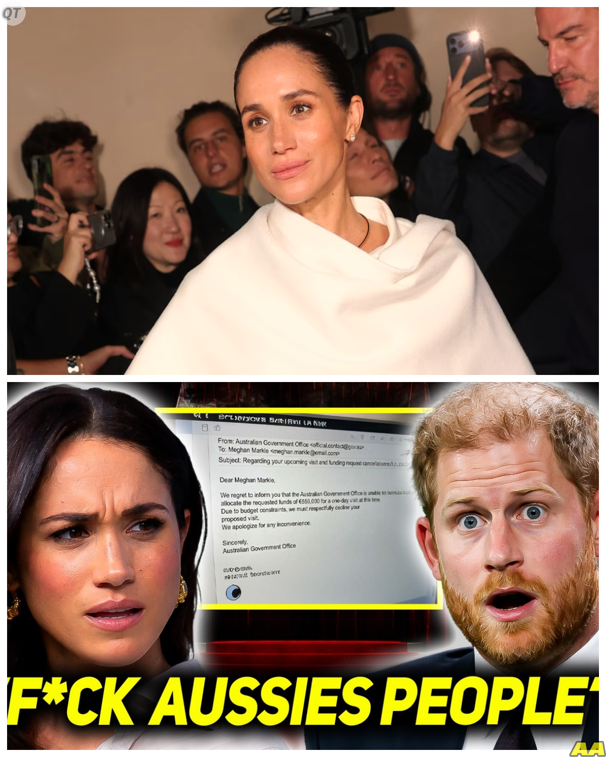 Meghan Markle Thrown Into Chaos as Alleged Email Leak Surfaces Just as Australia Tour Is Suddenly Cancelled and the Timing Has Royal Insiders Whispering About a Crisis Much Deeper Than Anyone Expected -KK It was supposed to be a carefully planned appearance, another step in rebuilding public image, but when whispers of private messages began circulating at the exact moment the tour collapsed, the situation shifted from routine scheduling to something far more suspicious, leaving observers wondering what triggered such a perfectly timed disruption. The full story is in the comments below.