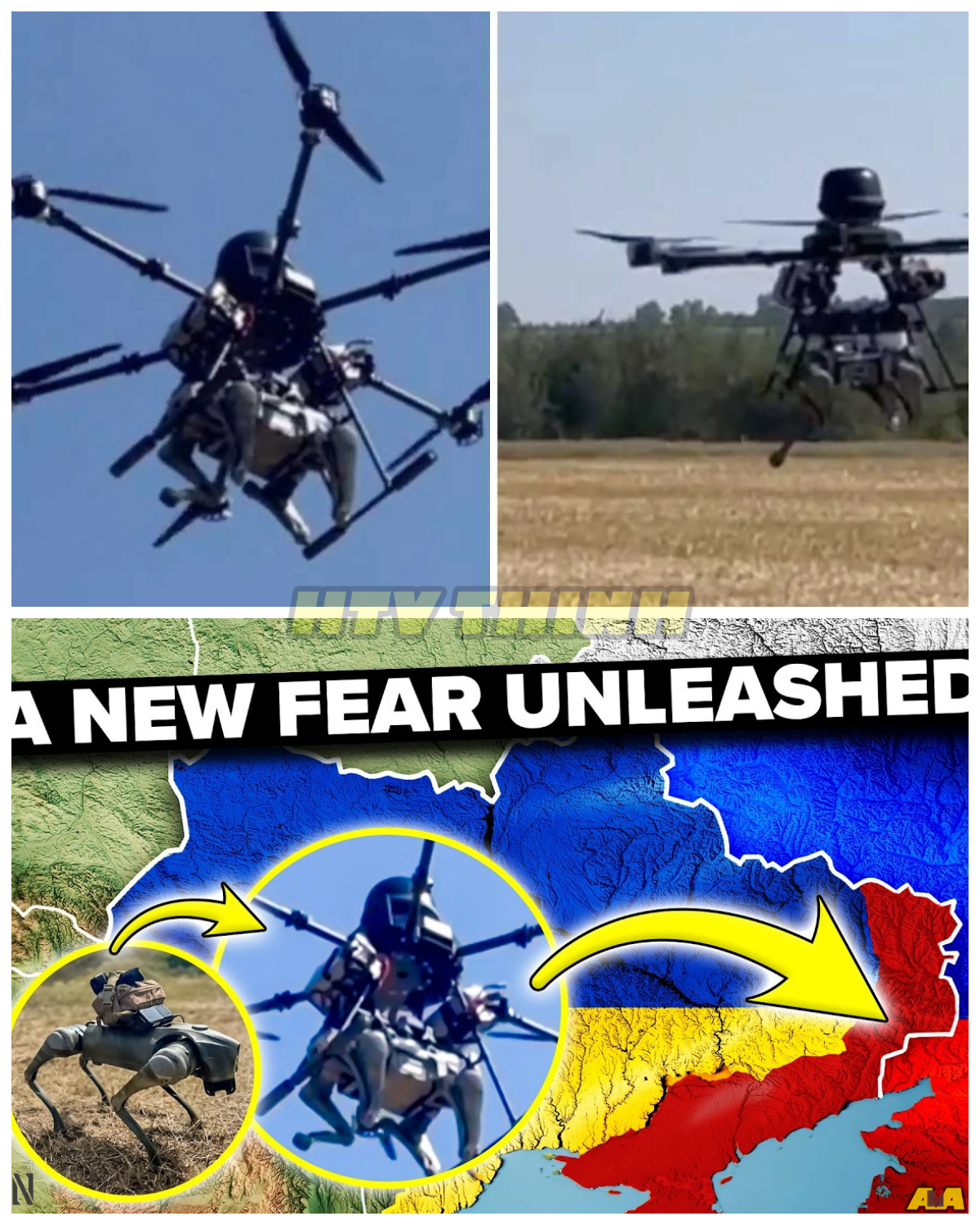 UKRAINE IS USING VAMPIRE DRONES TO DROP ROBOT DOGS ON RUSSIANS – THE WARFARE OF THE FUTURE JUST ARRIVED! In a move straight out of science fiction, Ukraine is now deploying VAMPIRE drones equipped with robot dogs to strike Russian forces. These unmanned machines are not only terrifying but are changing the face of warfare as we know it. What makes these robotic creatures so deadly, and how did Ukraine manage to pull off such a groundbreaking tactic? Russia is now facing an entirely new kind of threat, one that could turn the tide of the war in unexpected ways.